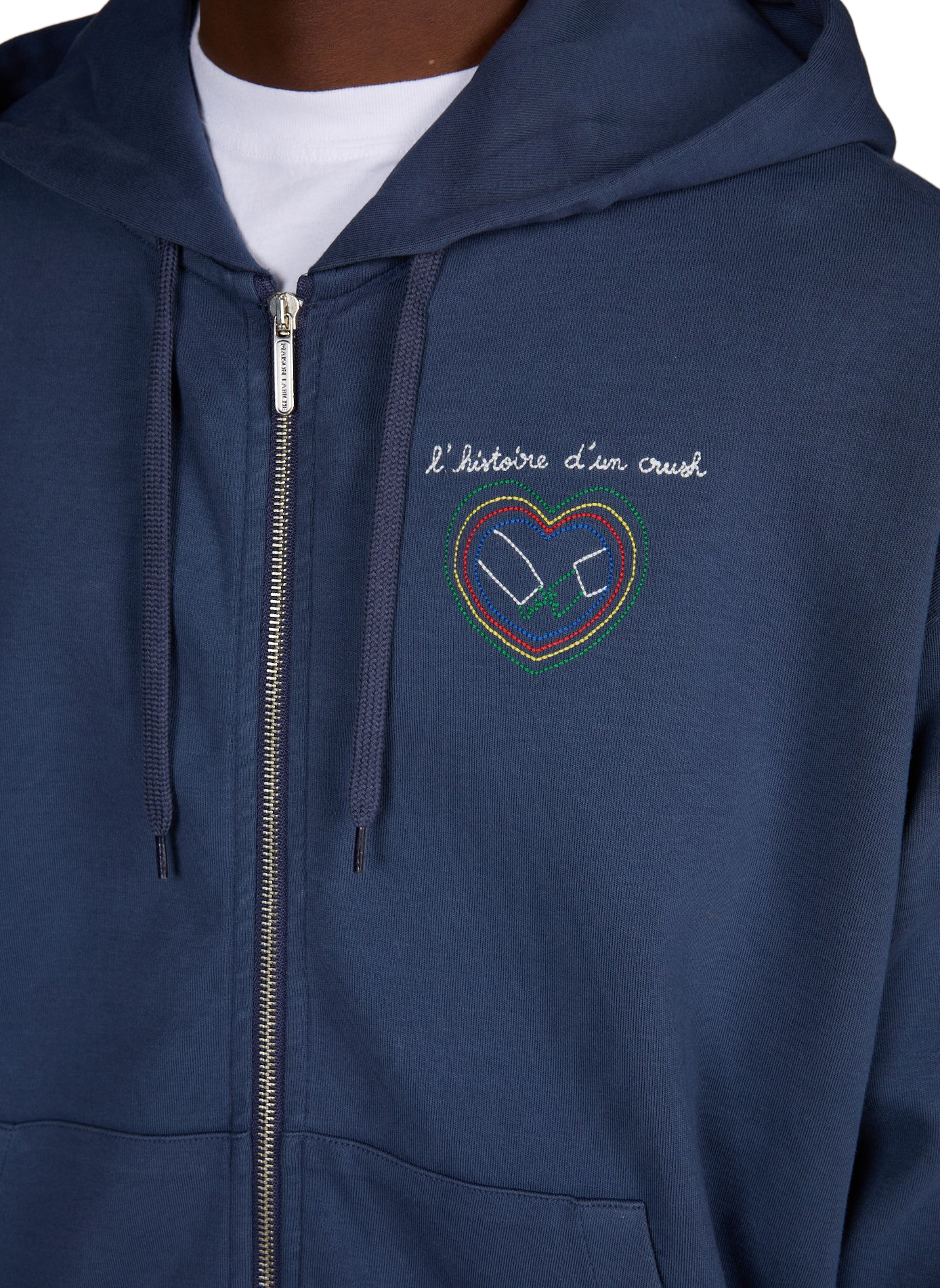 Gerader Kapuzenpullover aus Baumwolle MAISON LABICHE Blau