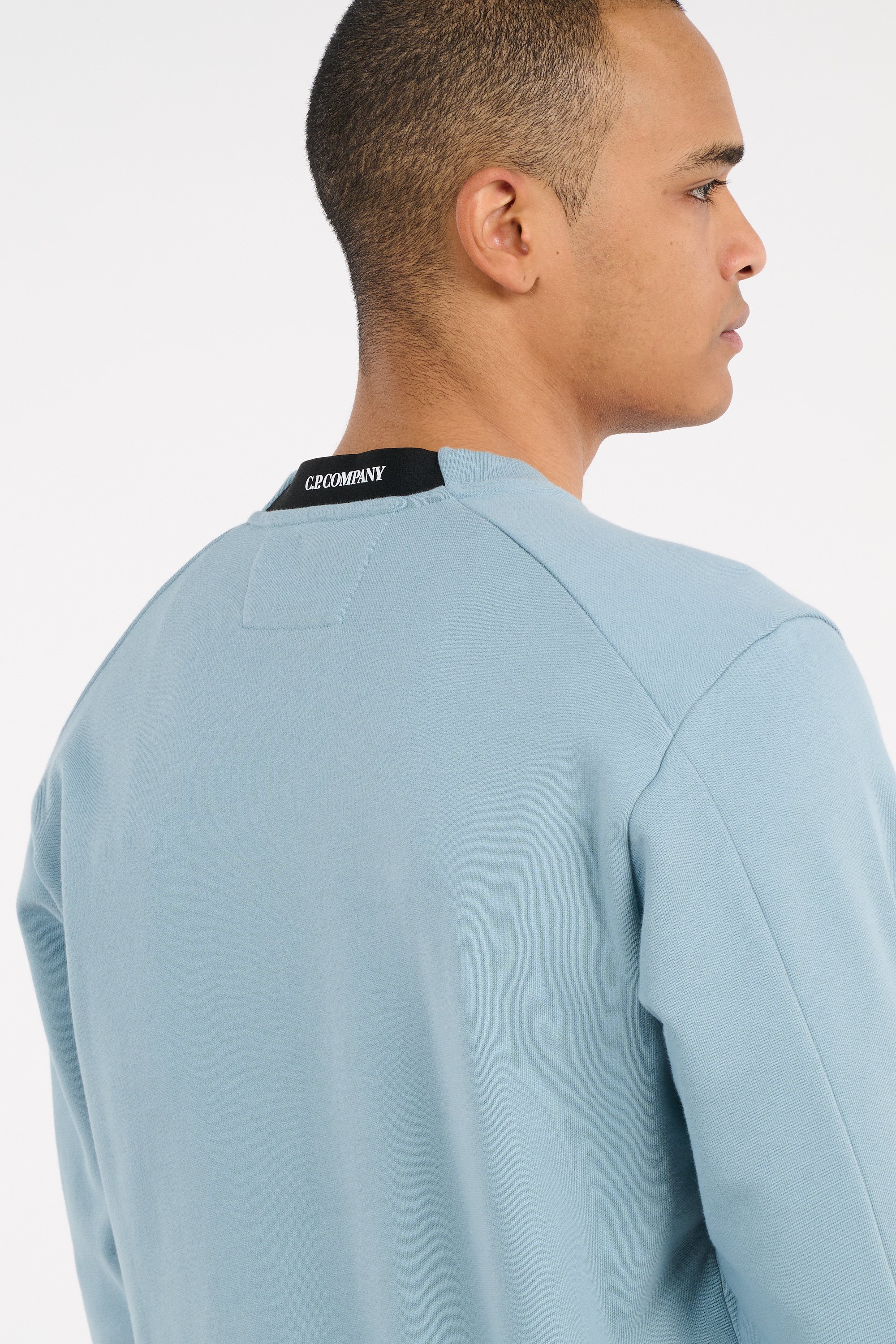 Sweatshirt diagonal raised fleece crewneck lens sweatshirt CP COMPANY Bleu
