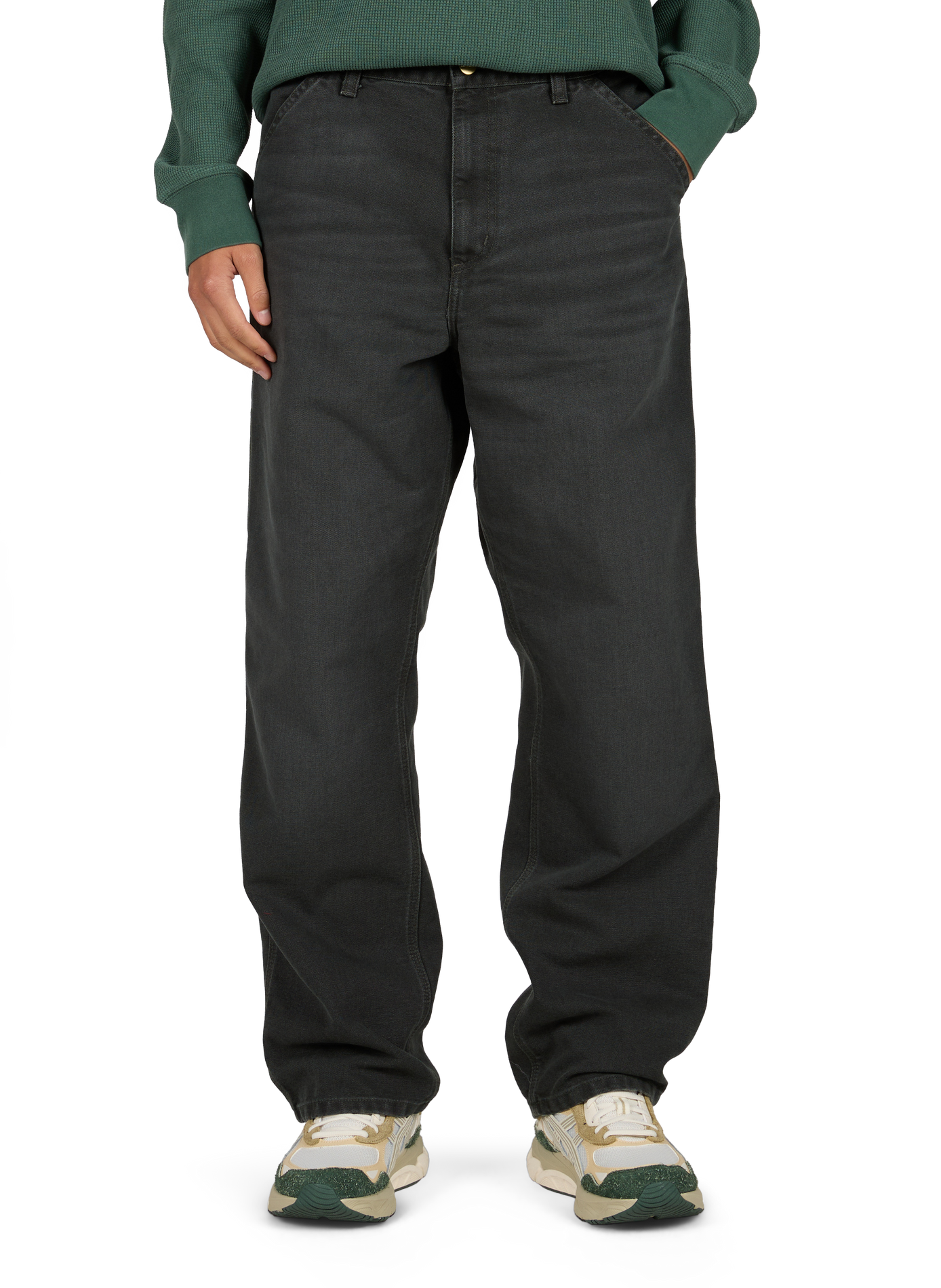 Pantalon uni en coton CARHARTT WIP Vert