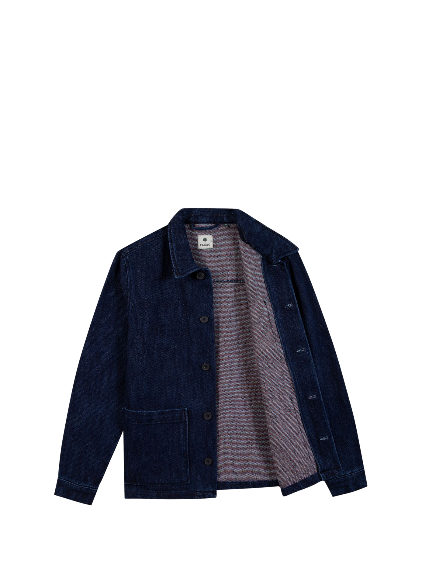 Veste droite en coton FAGUO Bleu