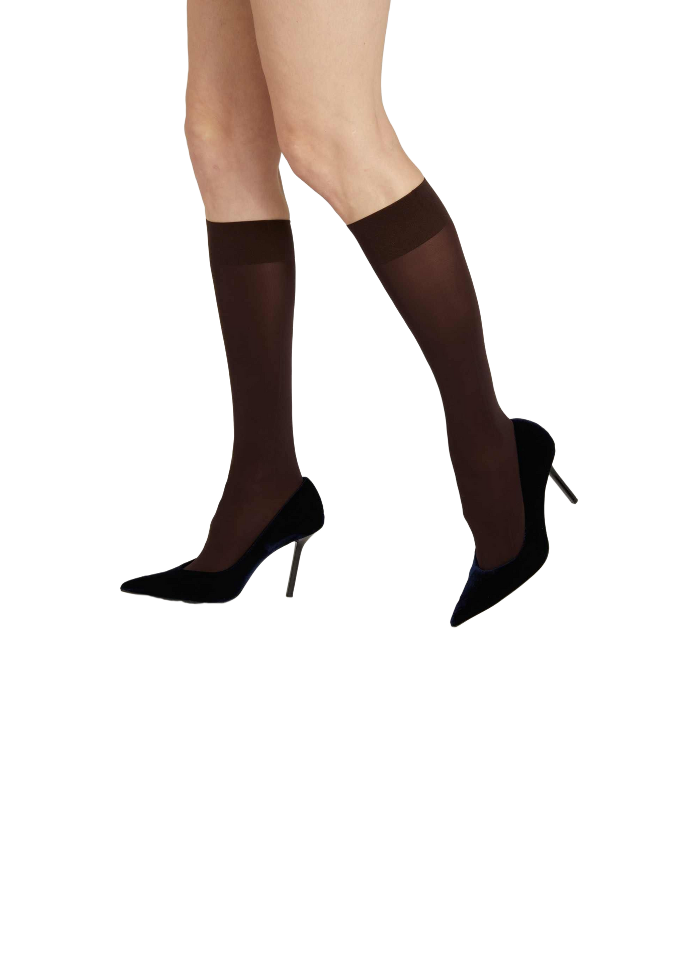 50 denier opaque knee-high socks LE BOURGET Brown