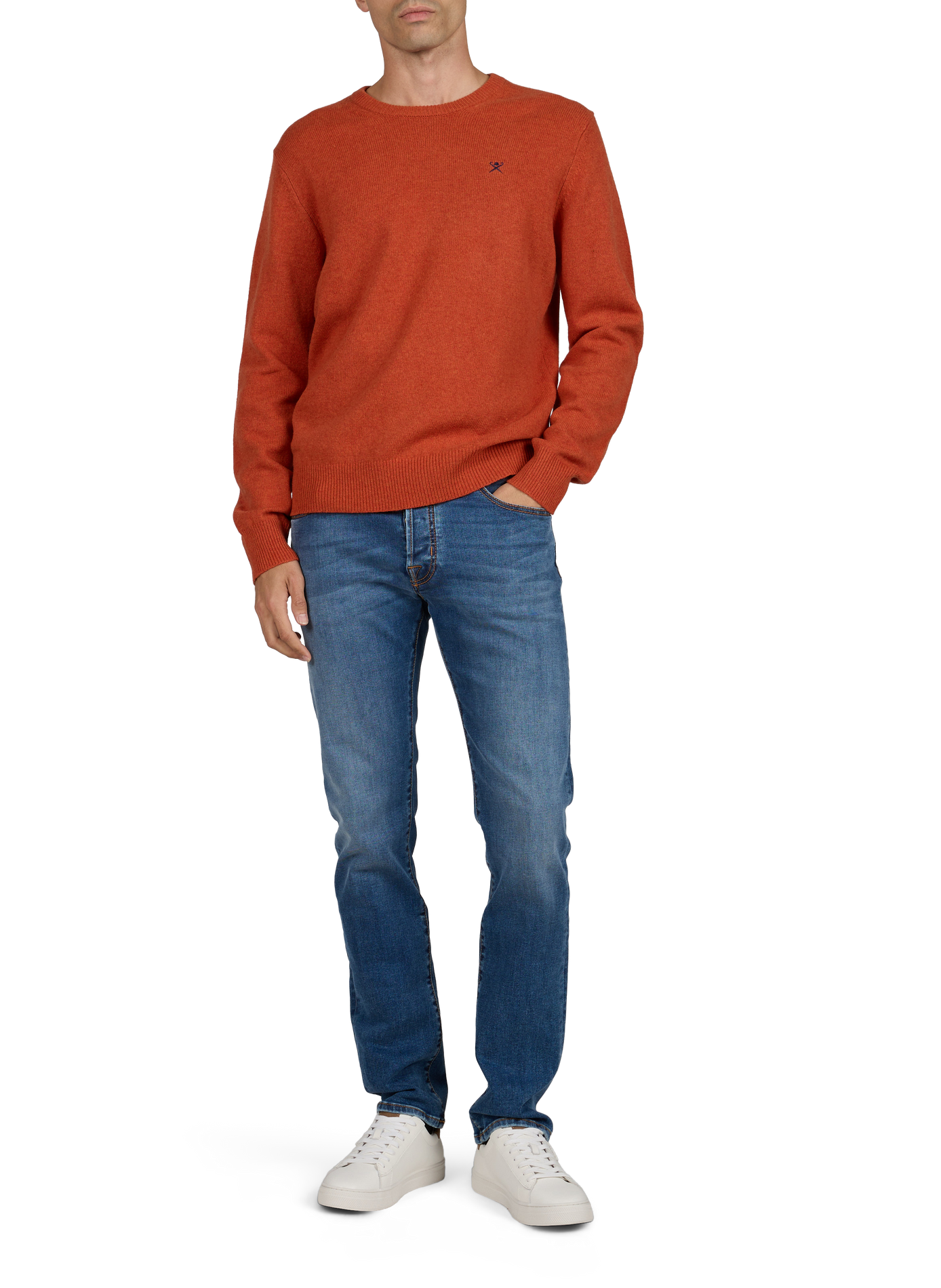 Straight wool jumper | Orange HACKETT Men