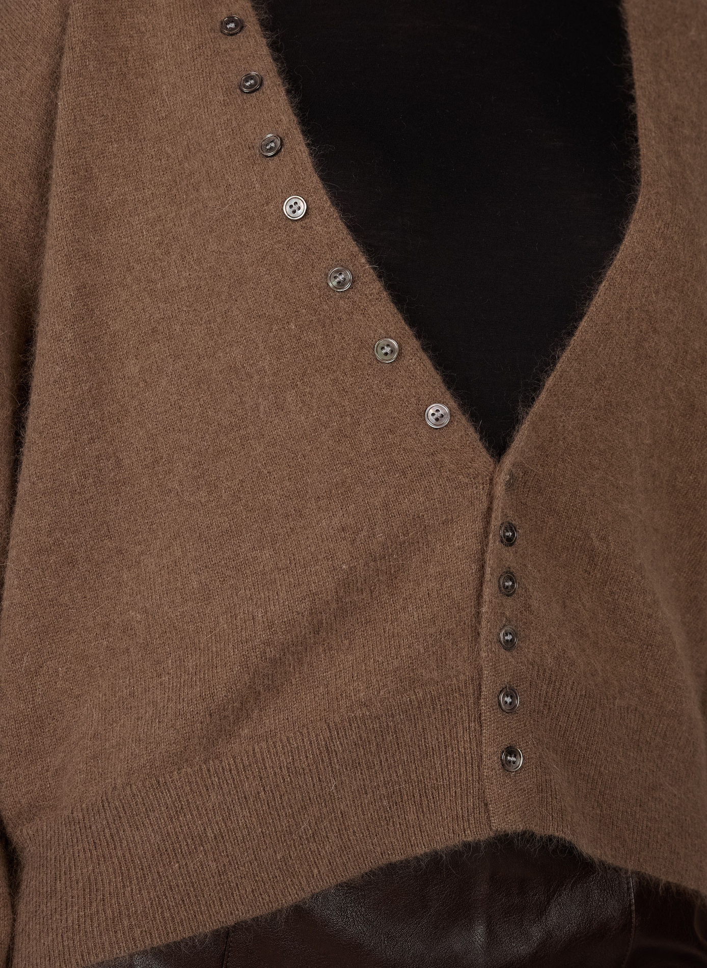 Oversize-Weste mit V-Ausschnitt ARTLOVE Braun