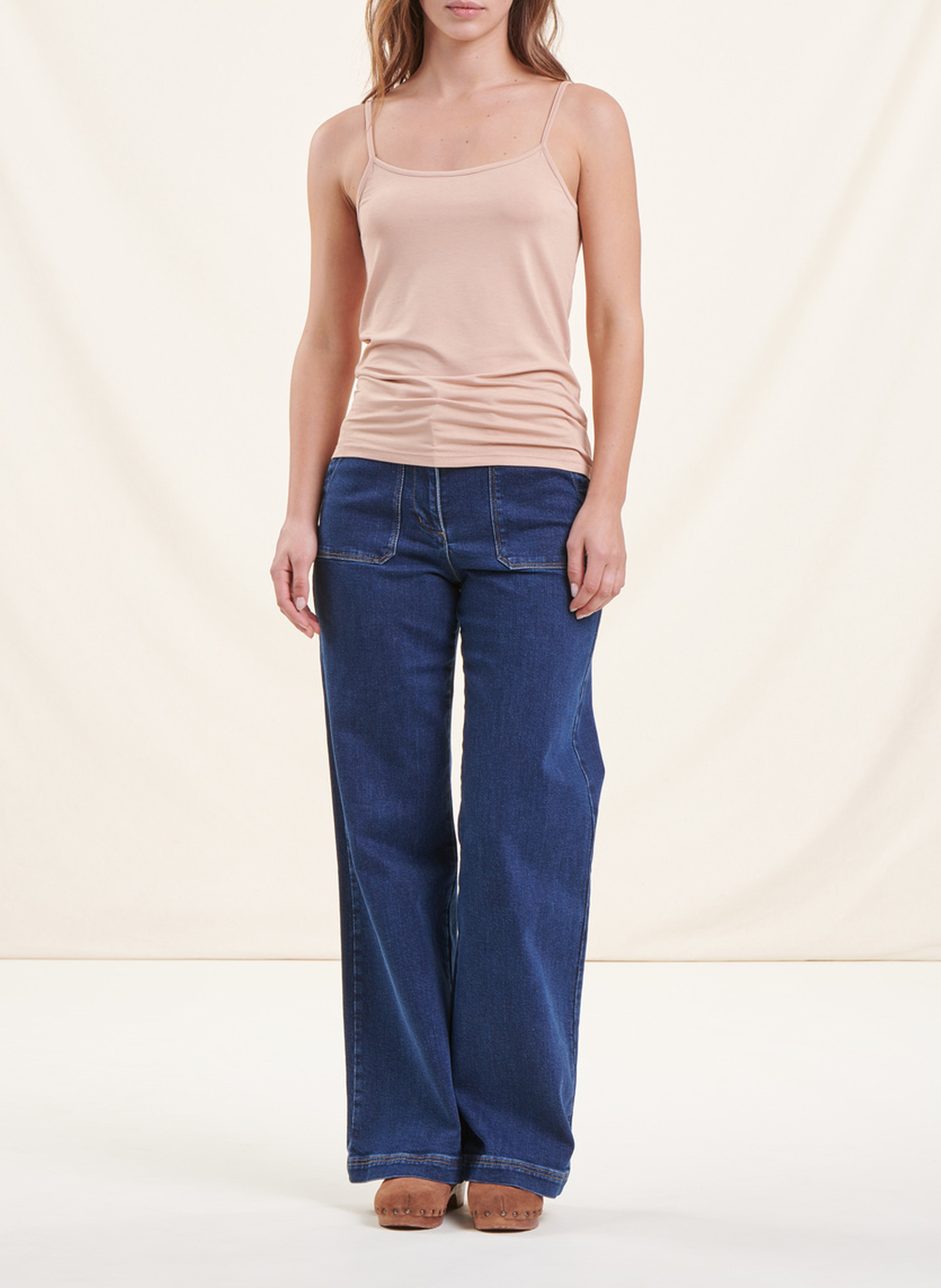 Top met dunne bandjes LA FEE MARABOUTEE Beige