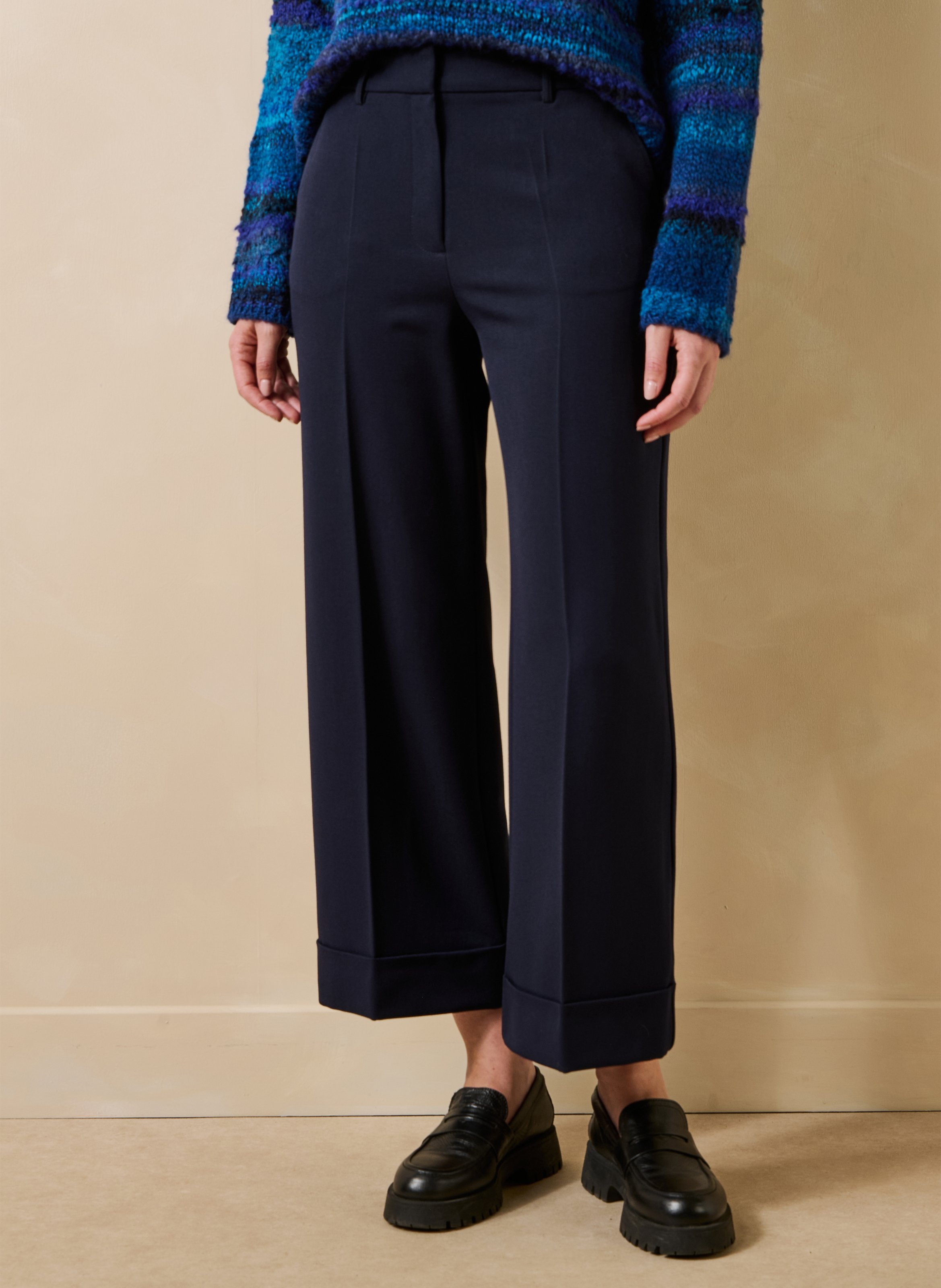 Wijde hoge taille broek LA FEE MARABOUTEE Blauw