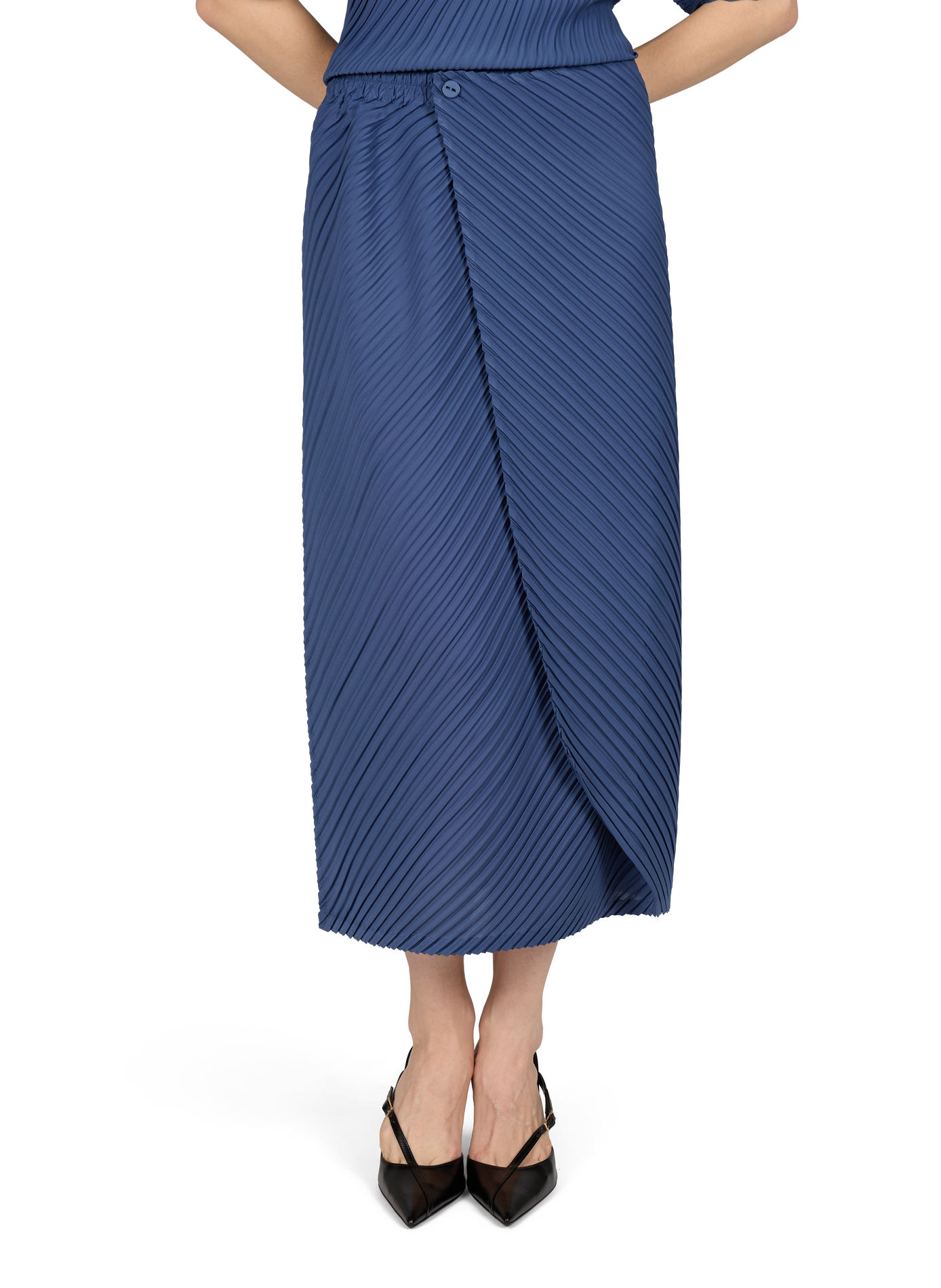 Pleated midi skirt ADOLFO DOMINGUEZ Blue