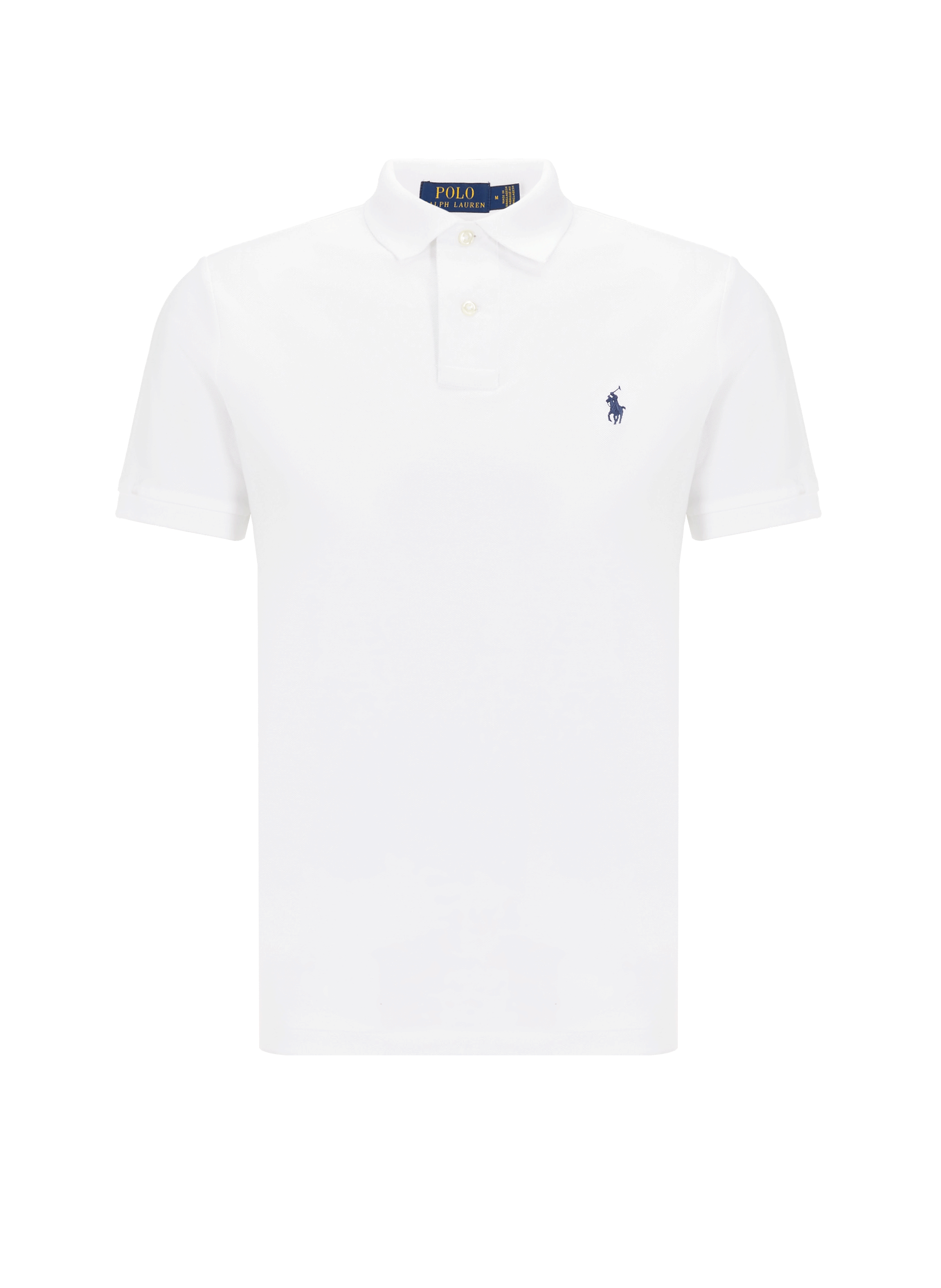 POLO RALPH LAUREN Polo droit en maille piqué de coton Blanc