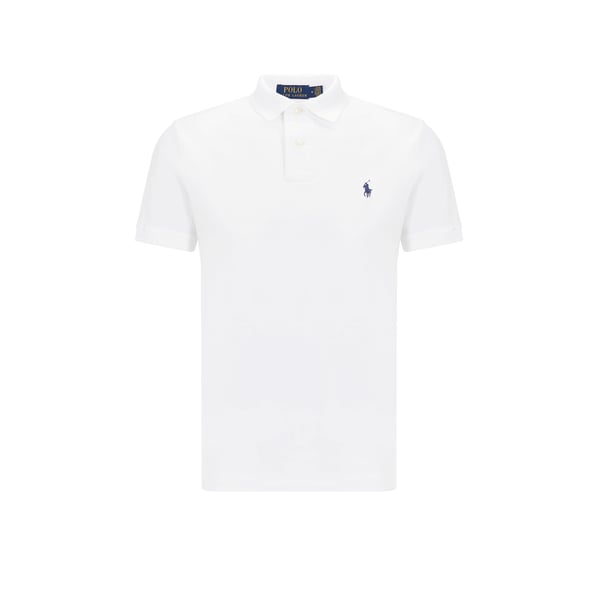 Polo droit en maille piqué de coton