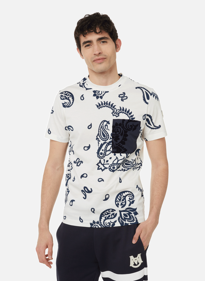 MONCLER T-Shirt mit Bandana-Print