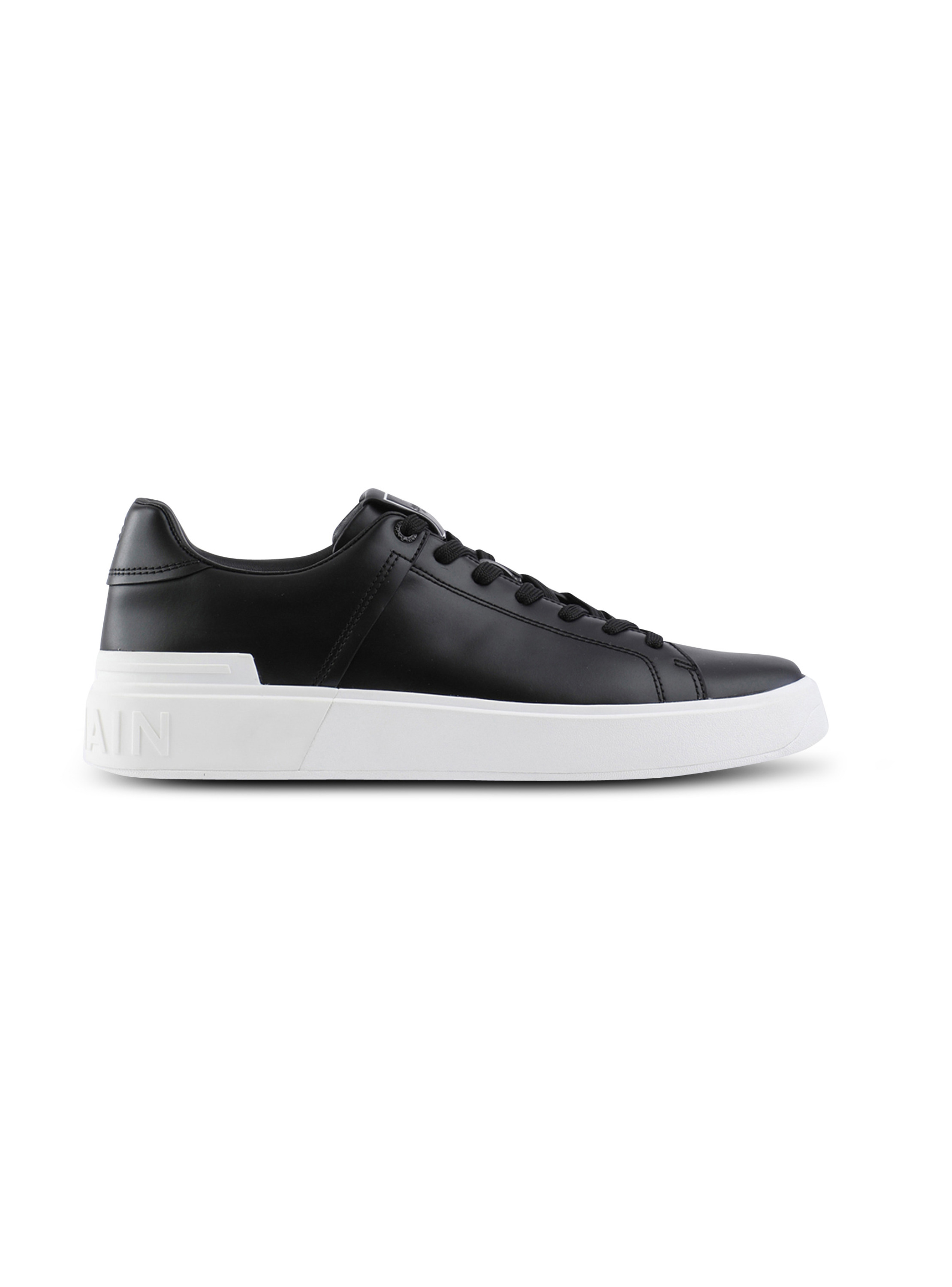 Baskets b-court en cuir de veau BALMAIN Noir