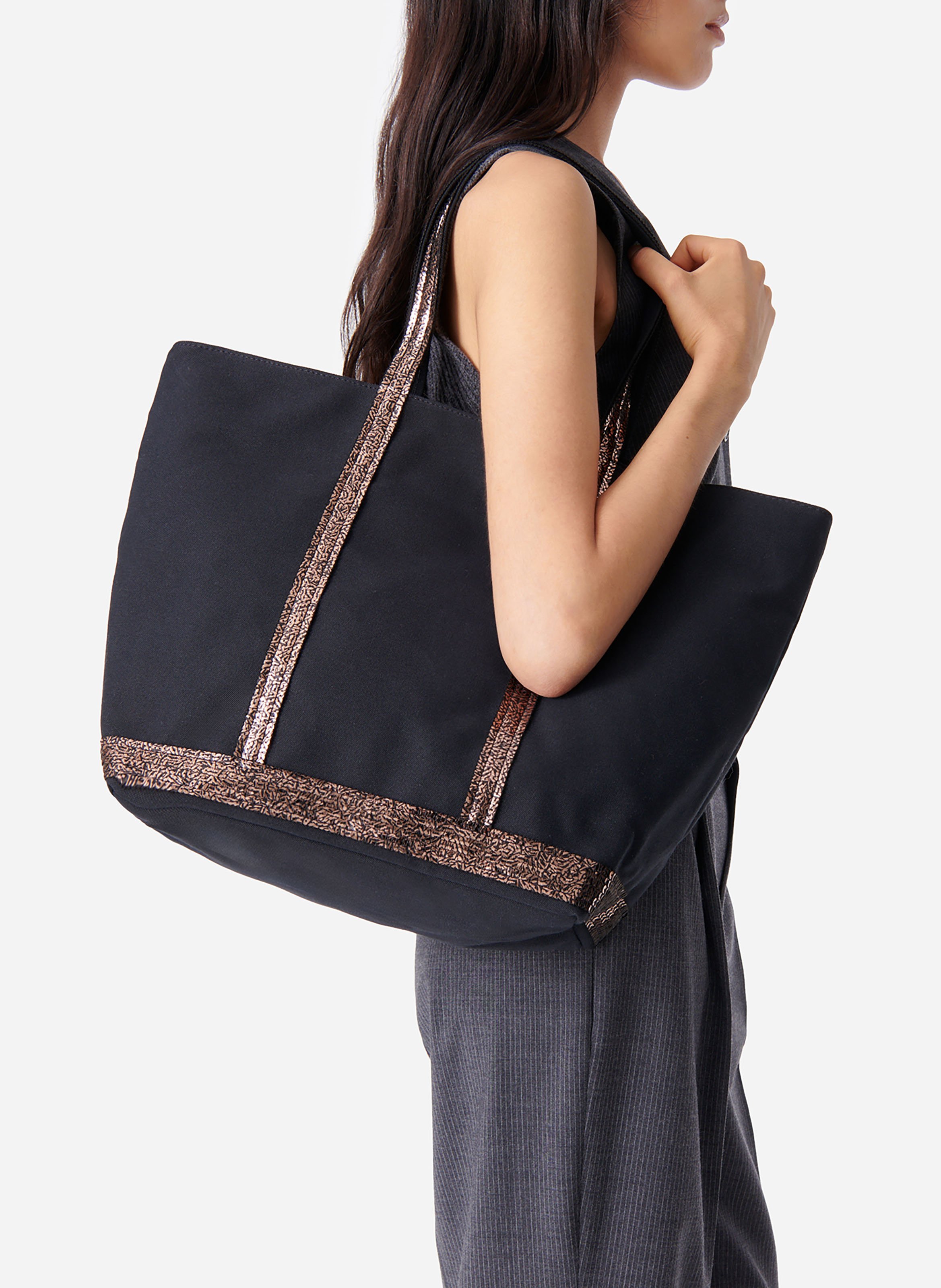 Cabas l zippé en toile VANESSA BRUNO Noir