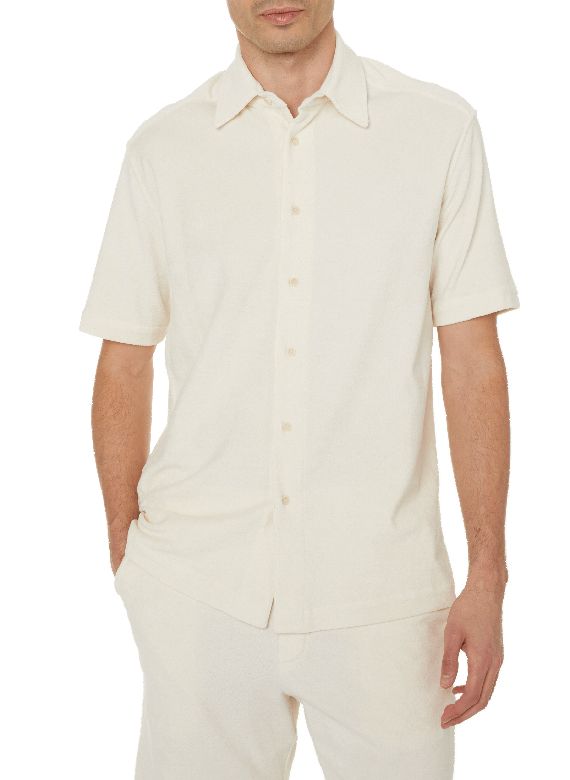 Chemise Dong en coton éponge  SAISON 1865 Beige