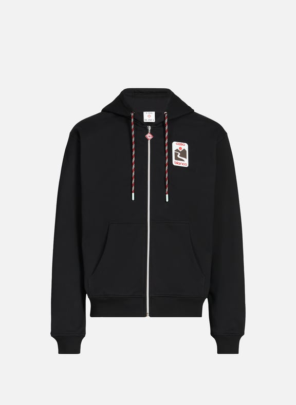 Sweat zippée à capuche Sunset Valley Noir by CASABLANCA PARIS CASABLANCA PARIS Sweat zippée à capuche Sunset Valley Noir
