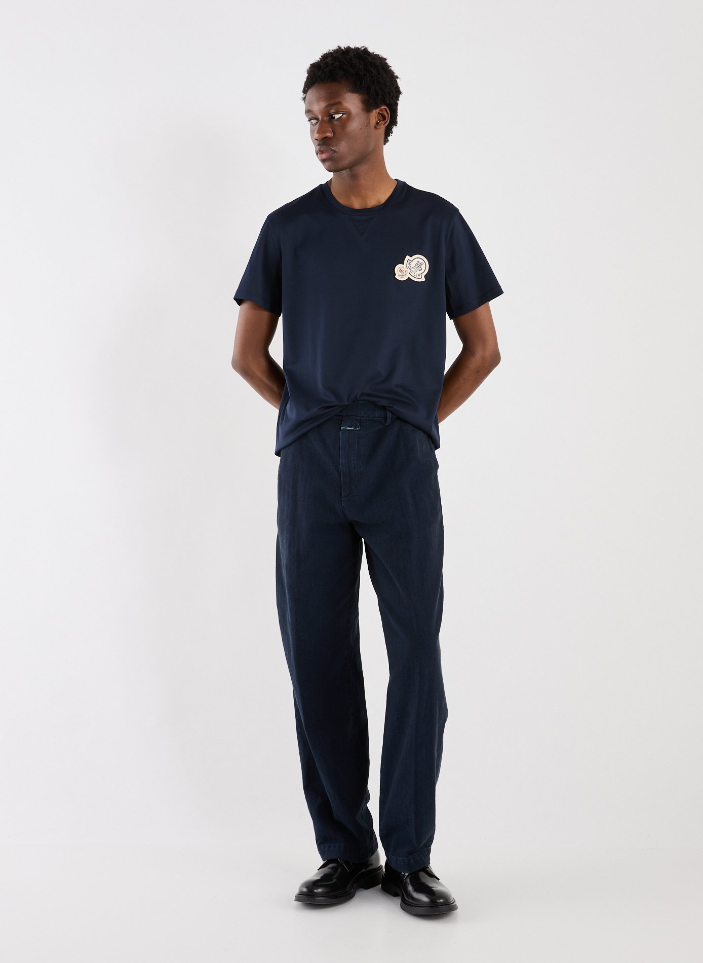 Classic Cotton T-Shirt MONCLER Blue