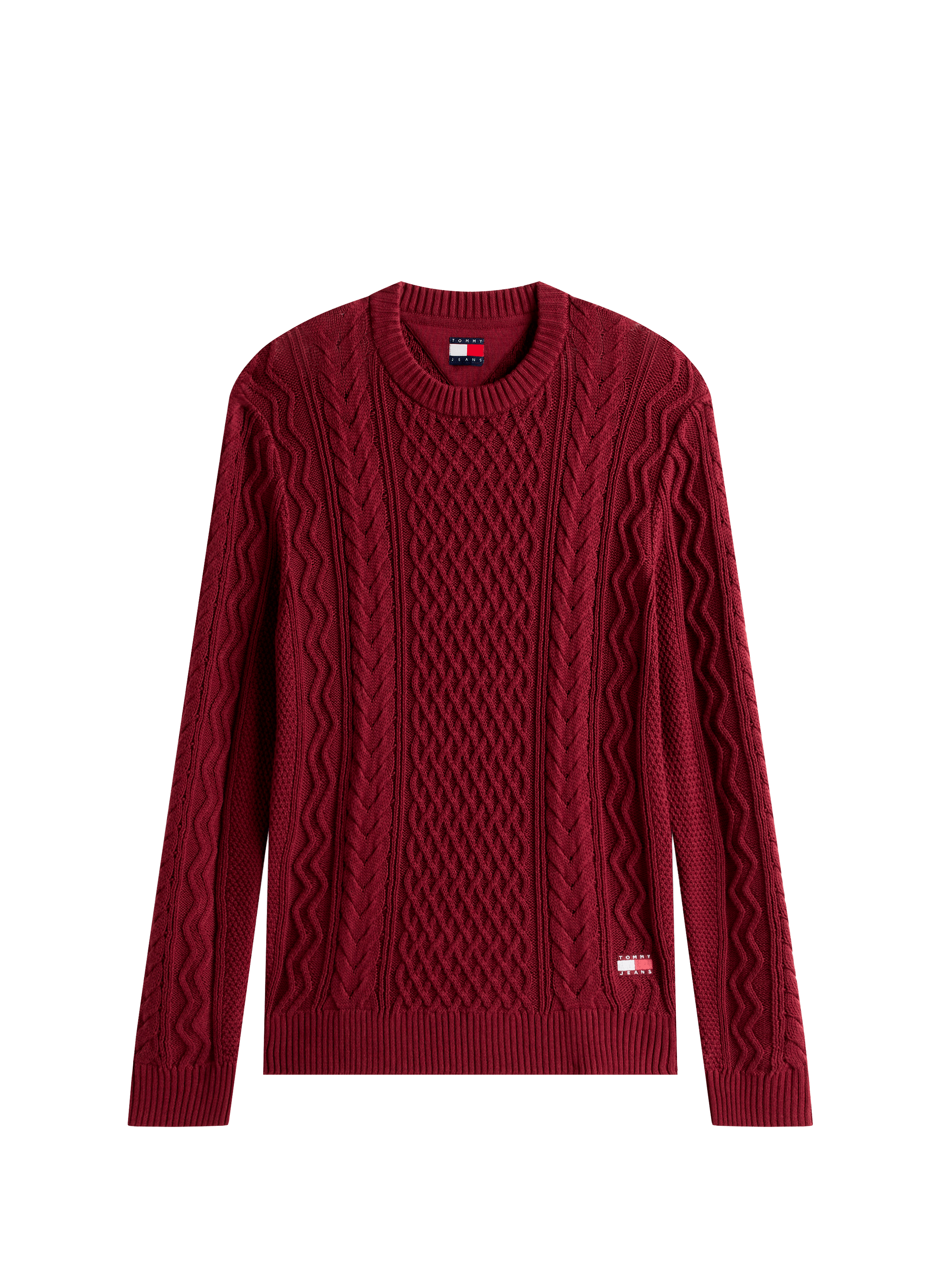 Cable knit jumper TOMMY HILFIGER Red