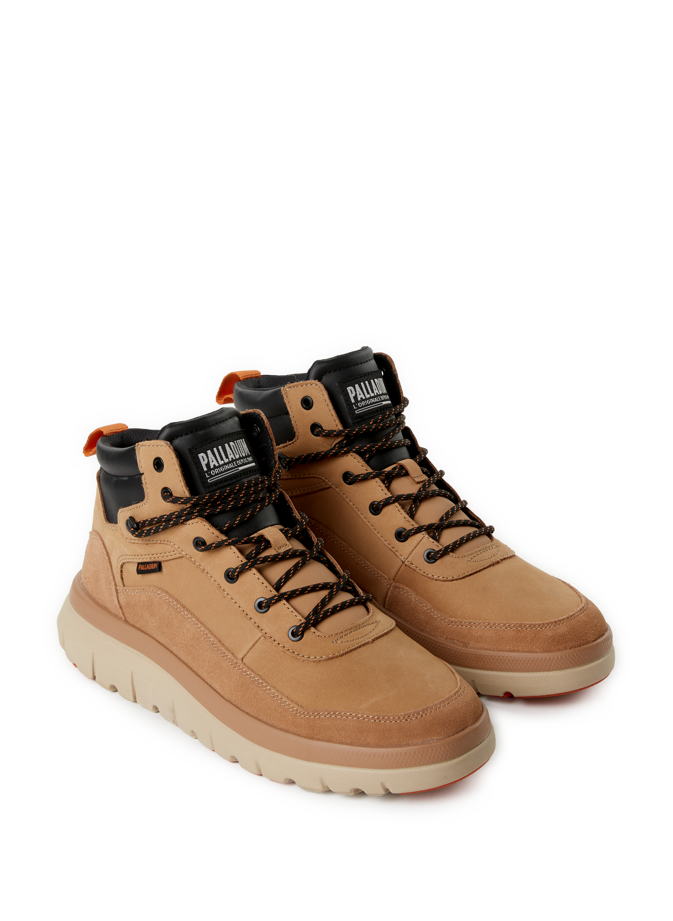 Boots en cuir mélangé PALLADIUM Marron