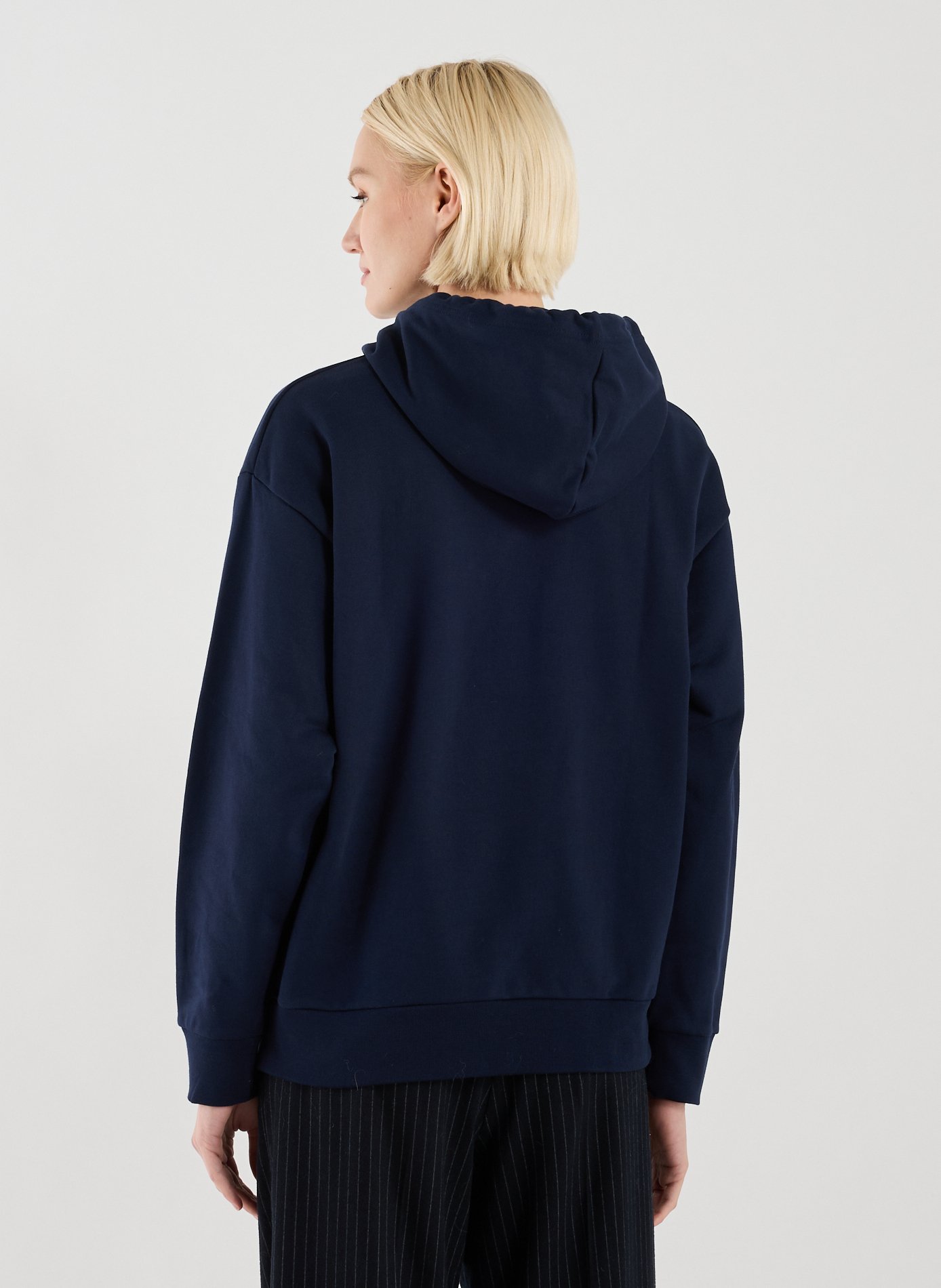 Cotton hoodie LACOSTE Blue