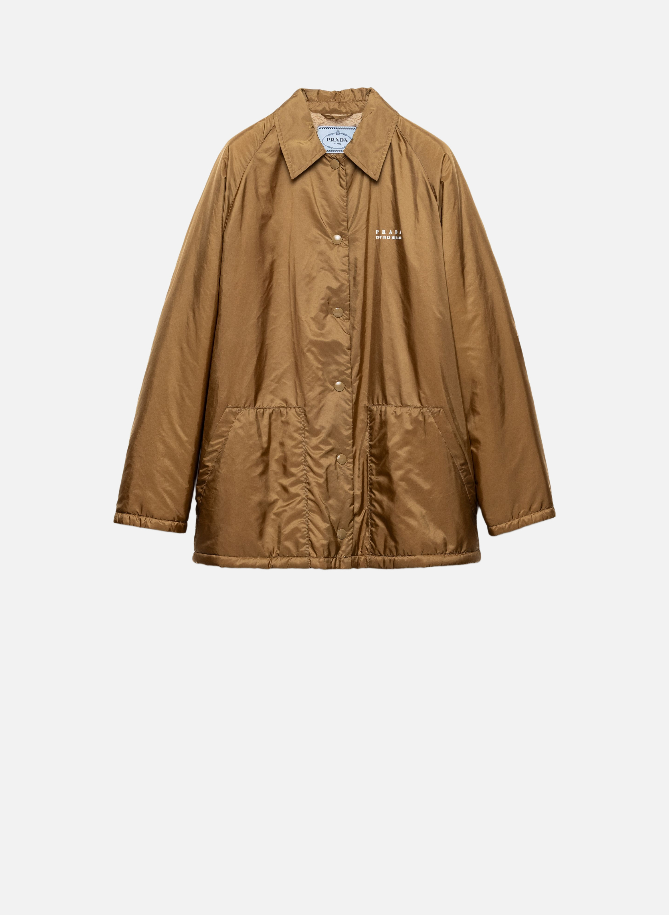 Blouson léger en re-nylon PRADA Marron