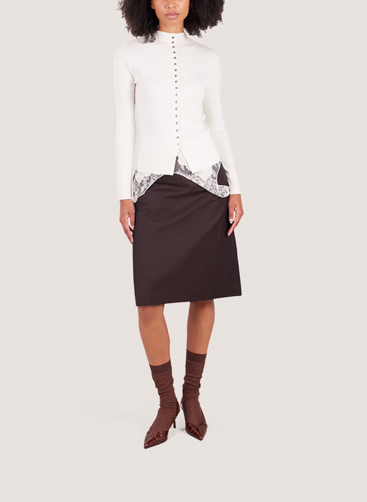 Escarpins en cuir damour JONAK Marron