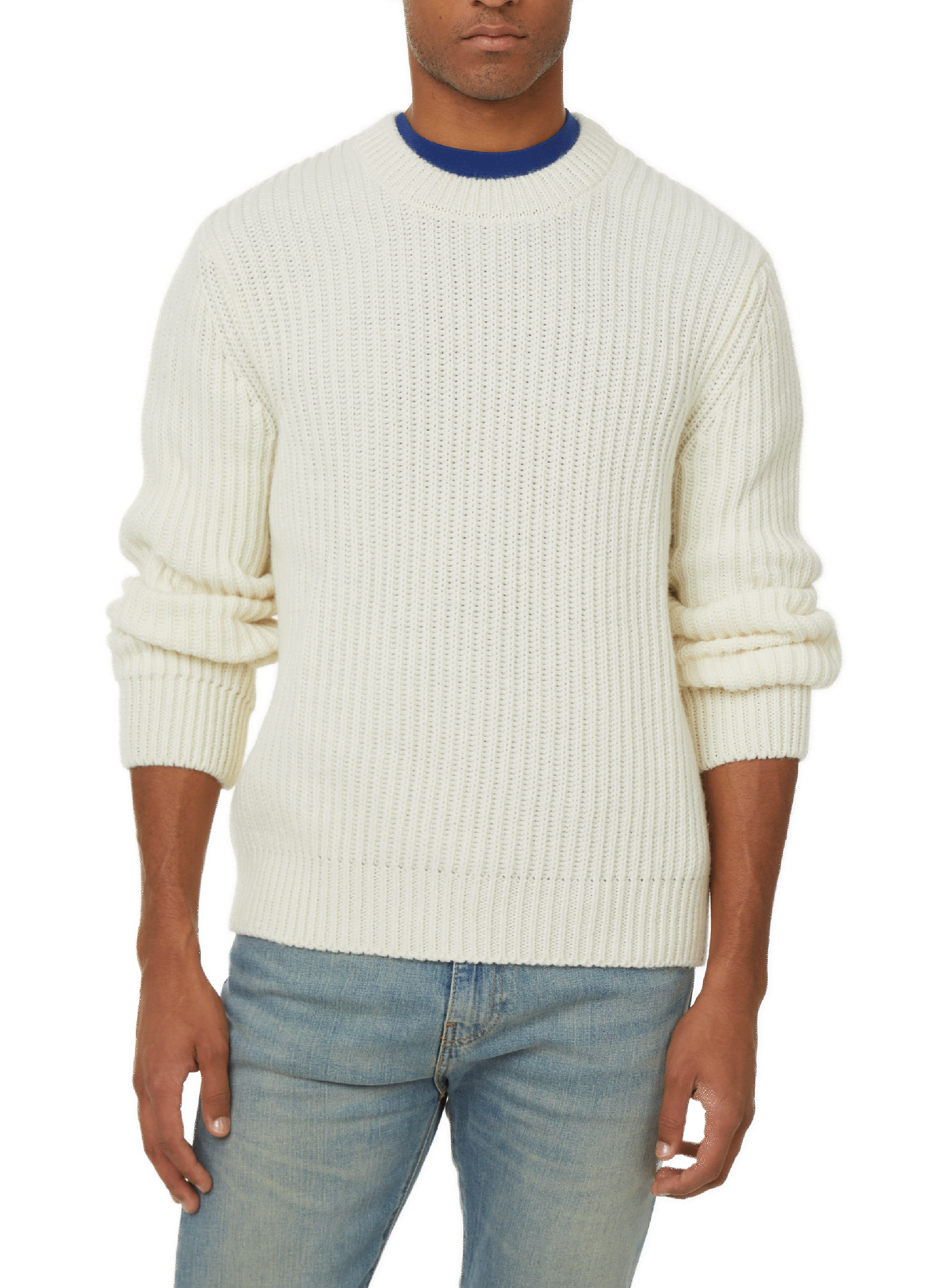 AU PRINTEMPS PARIS Pull en maille en laine mélangé Beige