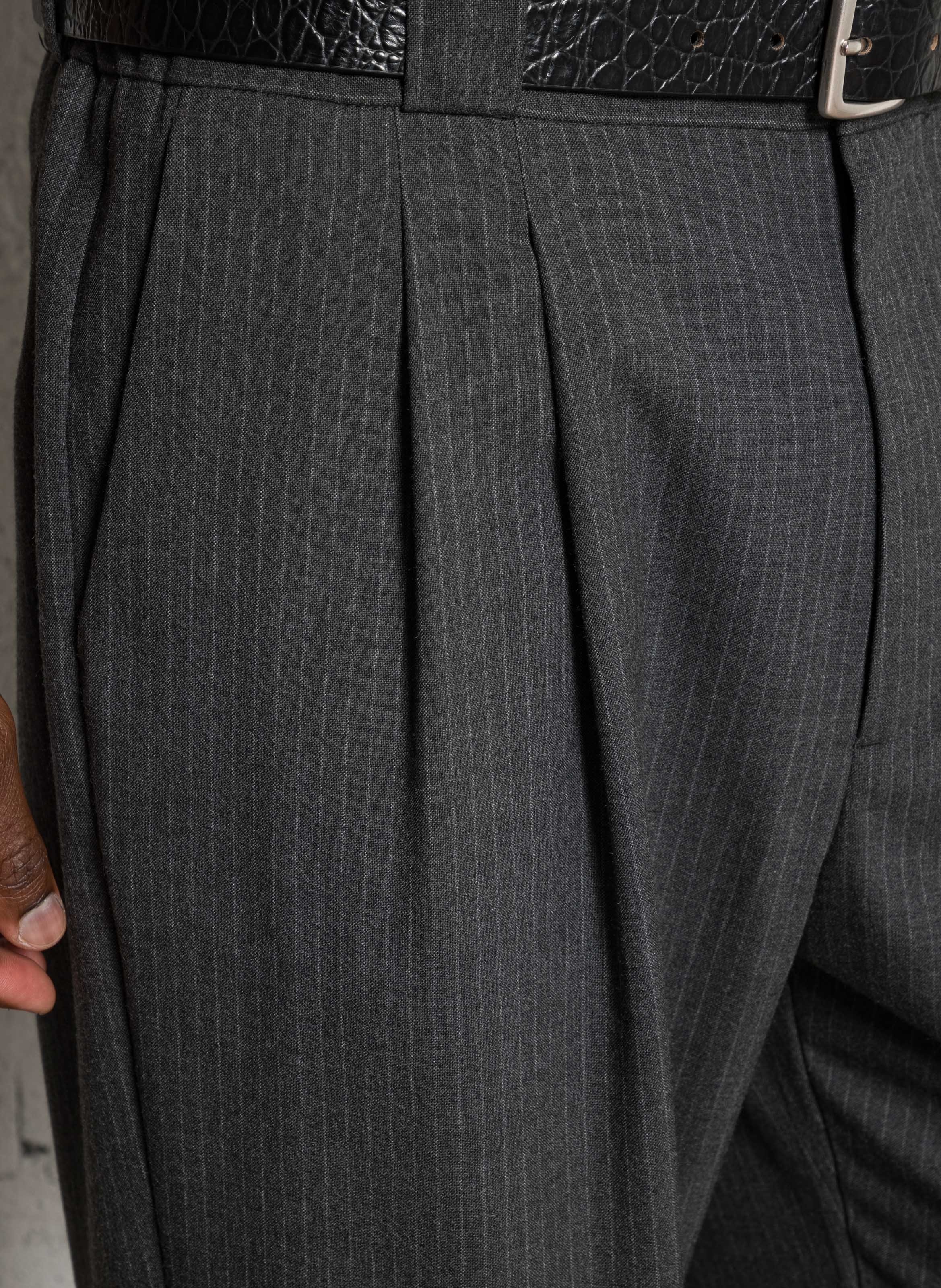 Pantalon de costume à rayures IKKS Gris