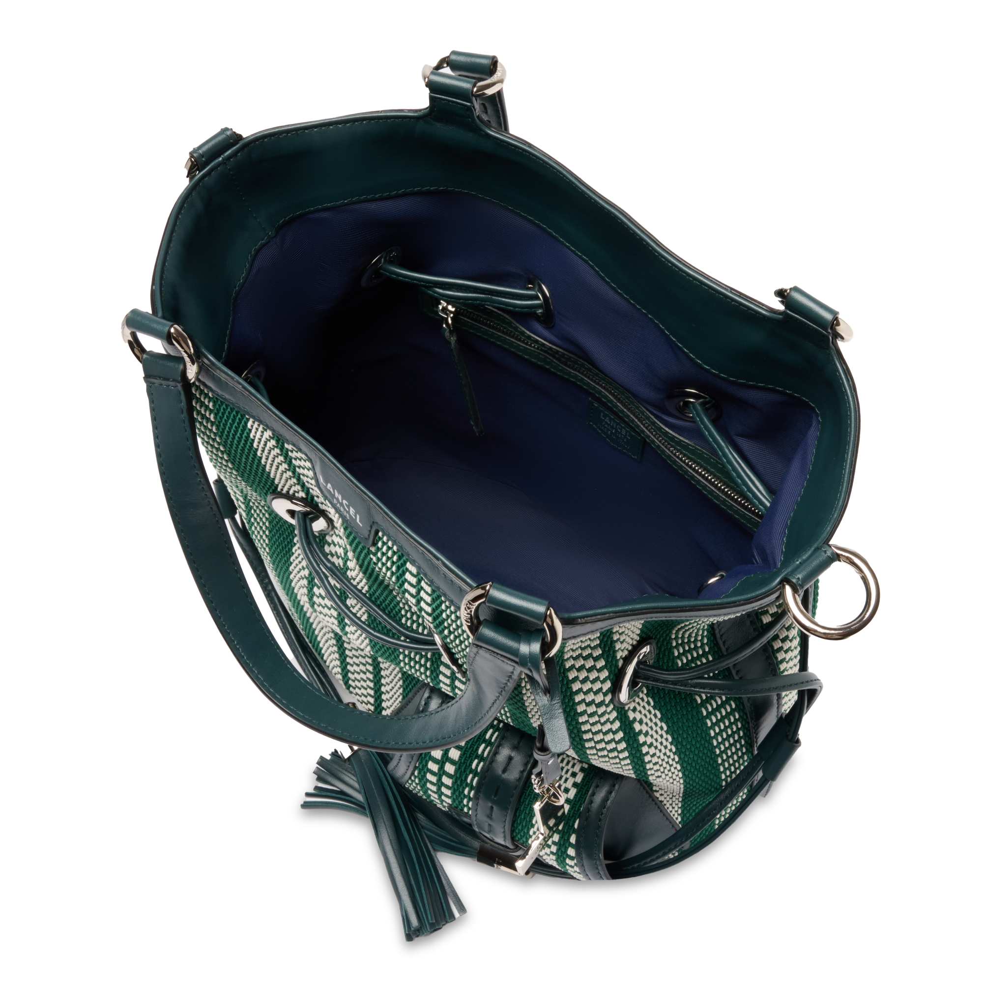 Sac seau m premier flirt de lancel en coton LANCEL Vert