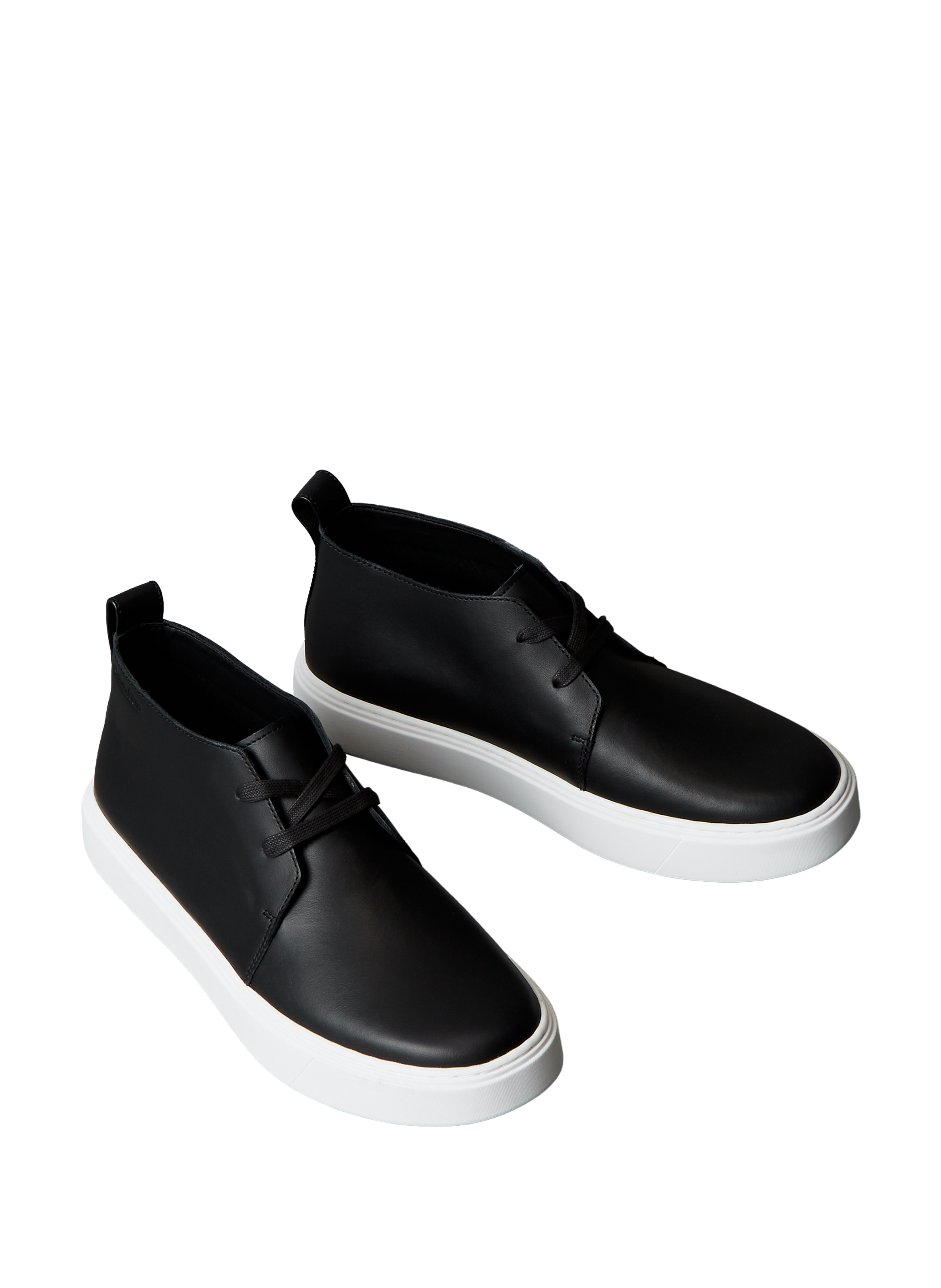 Baskets basses en cuir lisse CALVIN KLEIN Noir