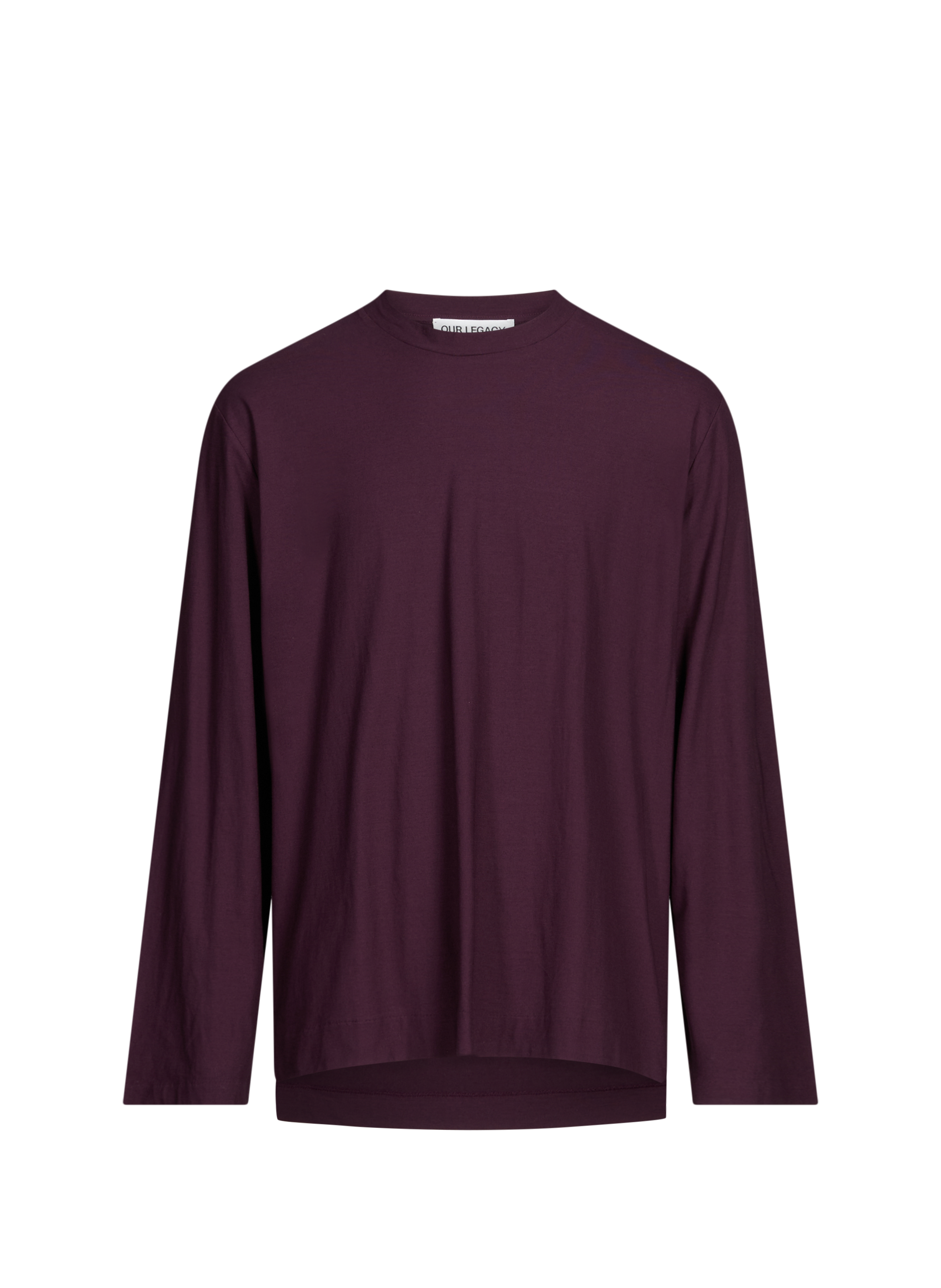 OUR LEGACY Solid color long-sleeve cotton t-shirt Purple