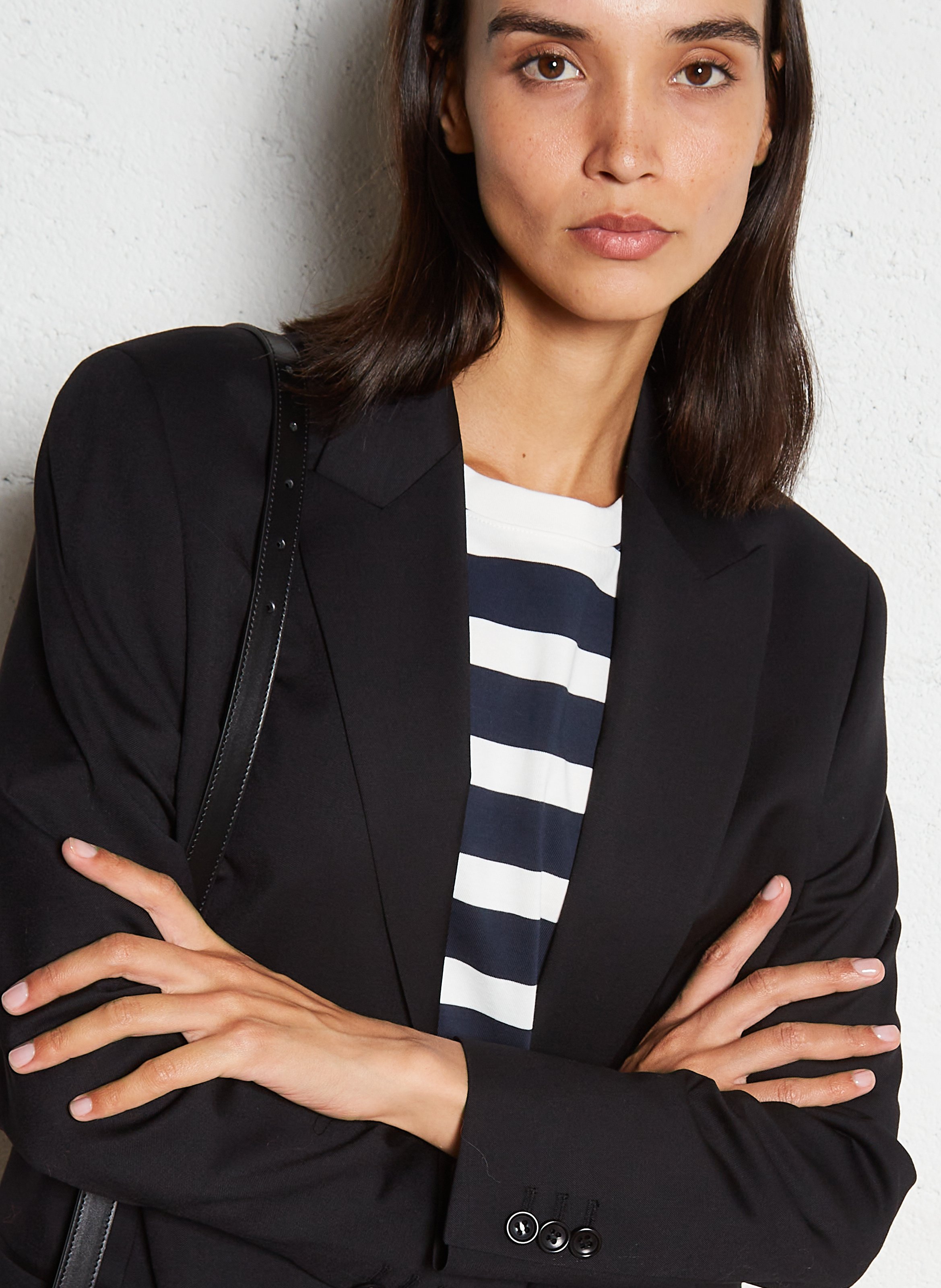 Veste de tailleur en laine visha BA&SH Noir