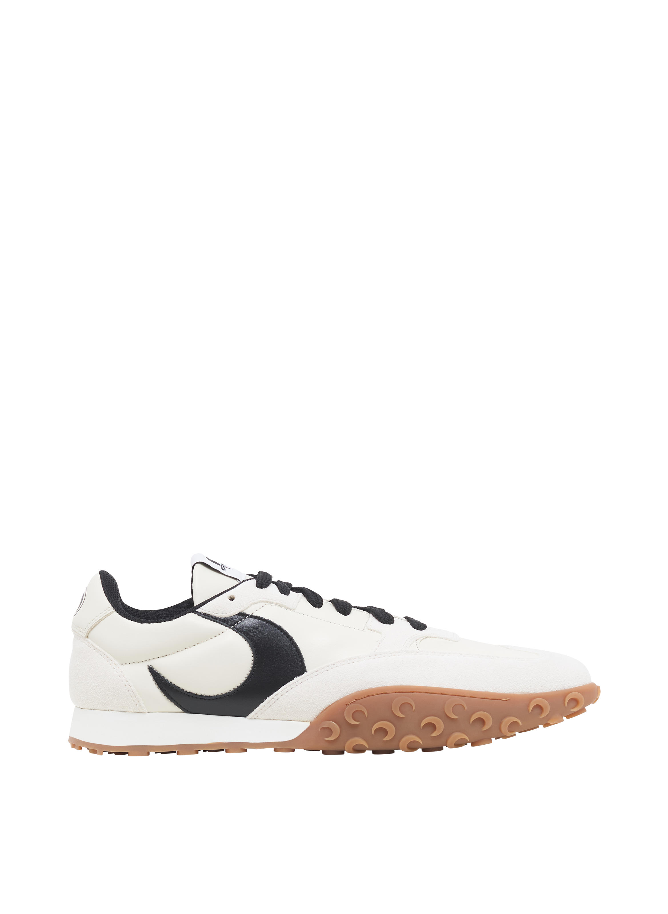 Square-toe leather ms rise sneakers MARINE SERRE White