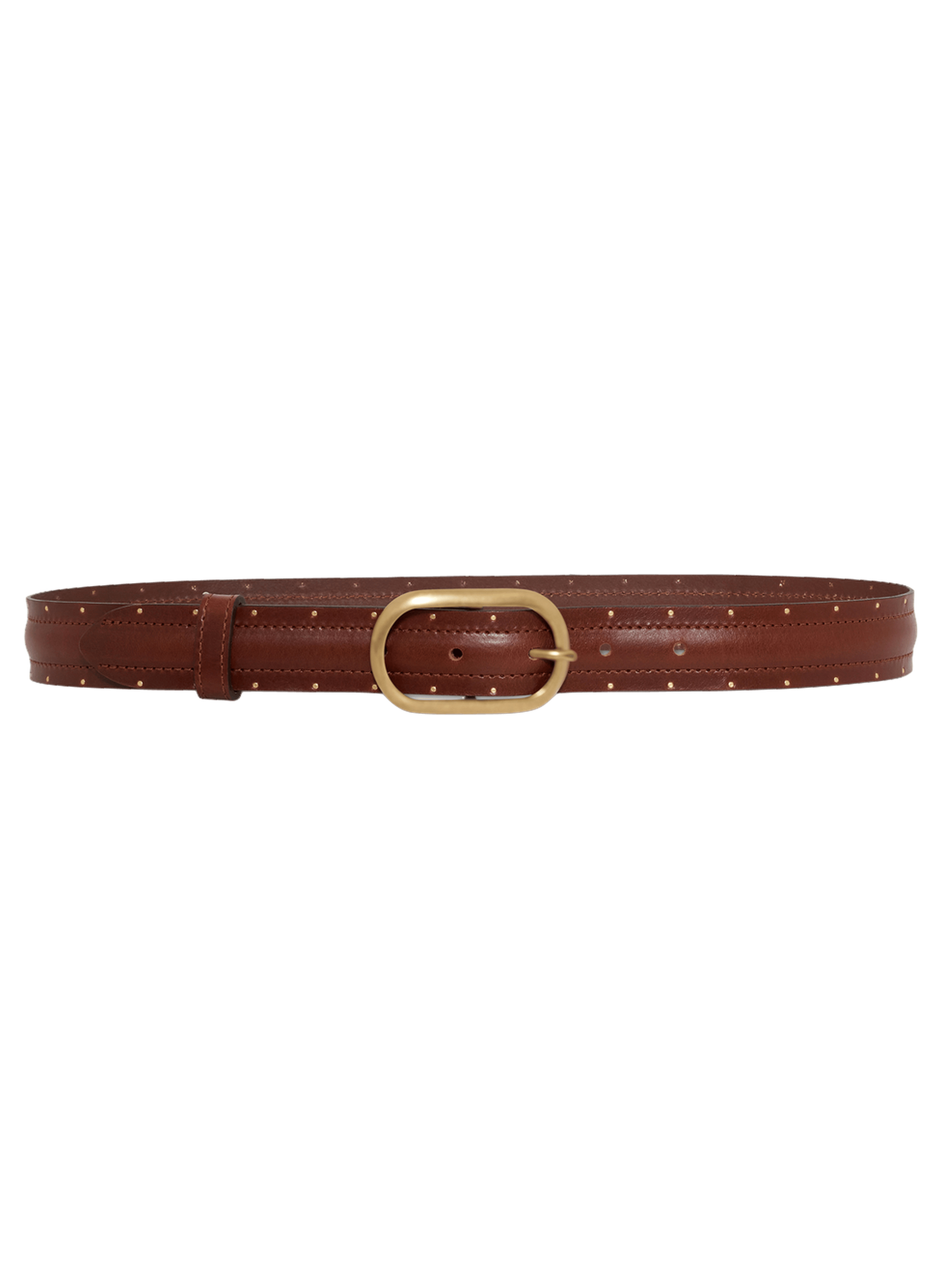 Ceinture en cuir avec clous - HONORE GERARD DAREL Marron