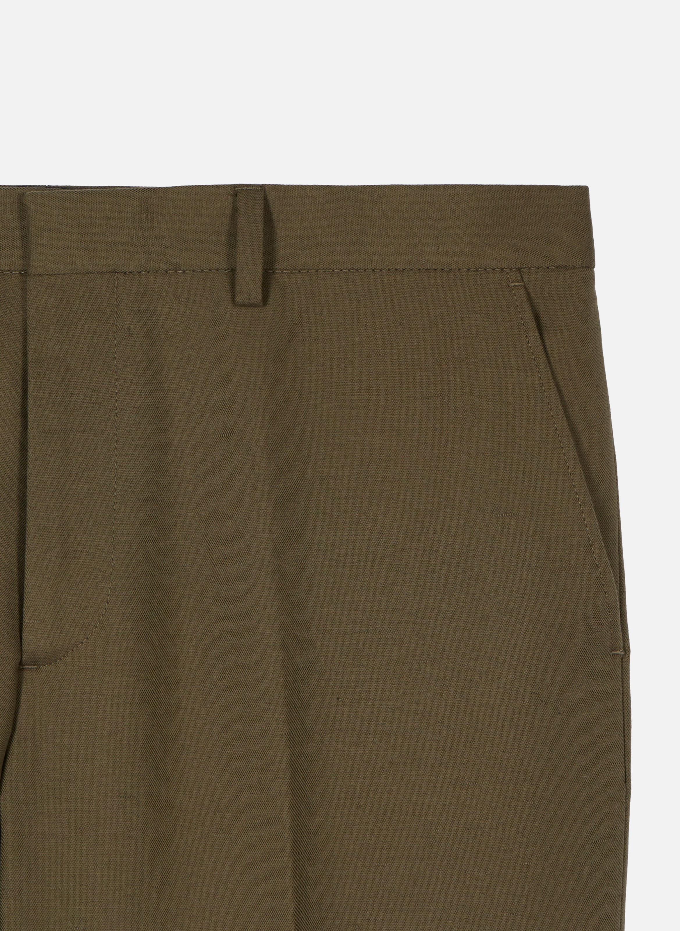 Pantalon de costume en coton lin THE KOOPLES Vert