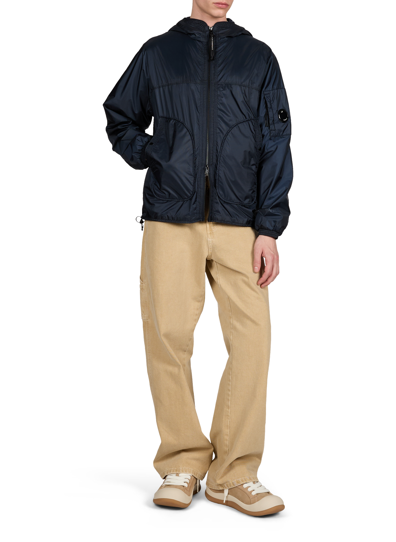 Hooded zipped jacket CP COMPANY Blue