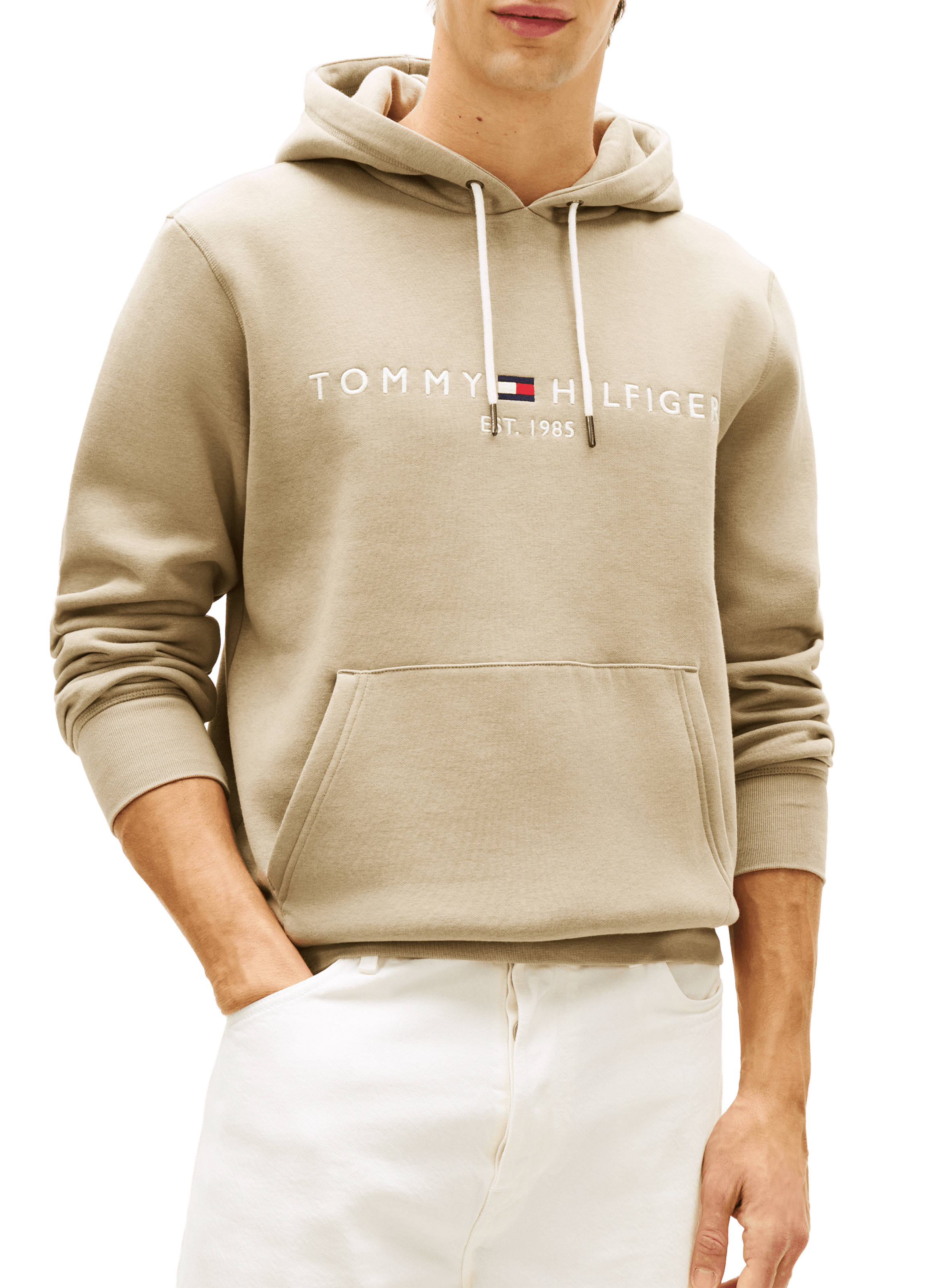 Cotton hoodie TOMMY HILFIGER Beige