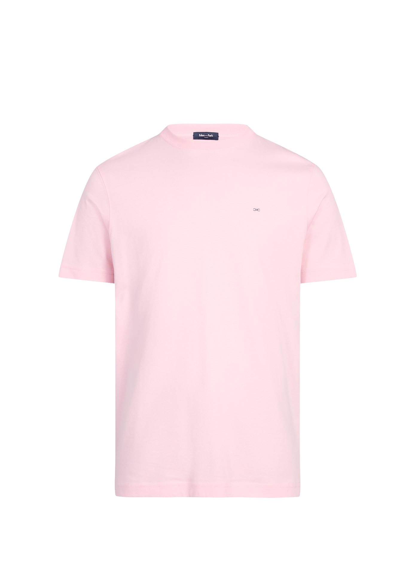 Tee-shirt uni à logo brodé poitrine EDEN PARK Rose