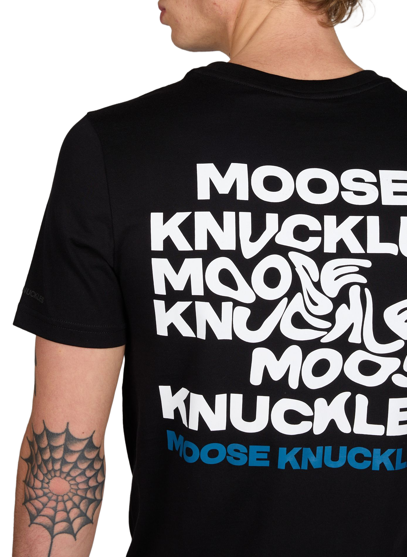 Printed cotton T-shirt MOOSE KNUCKLES Black