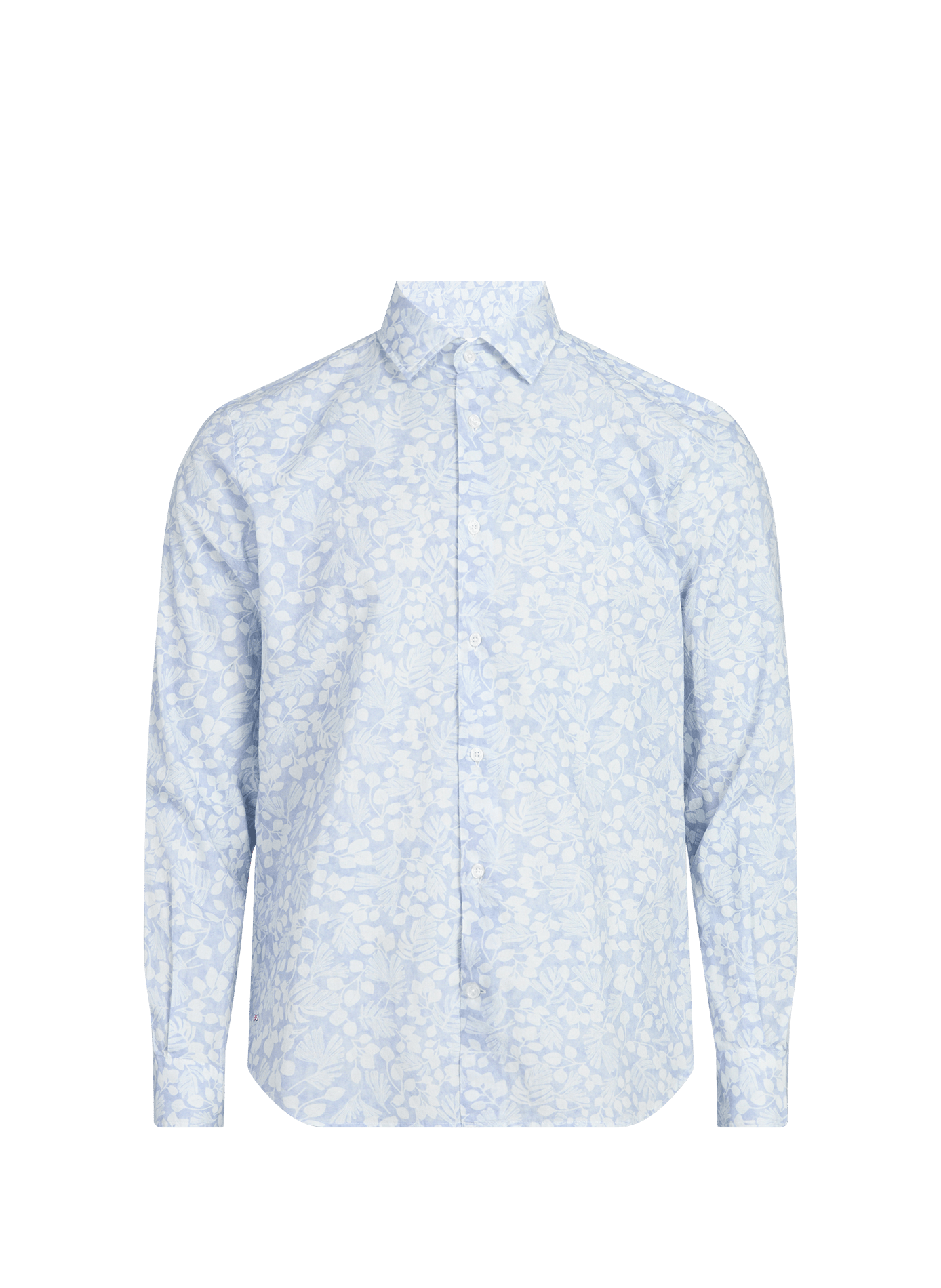 Chemise droite imprimée en coton EDEN PARK Bleu