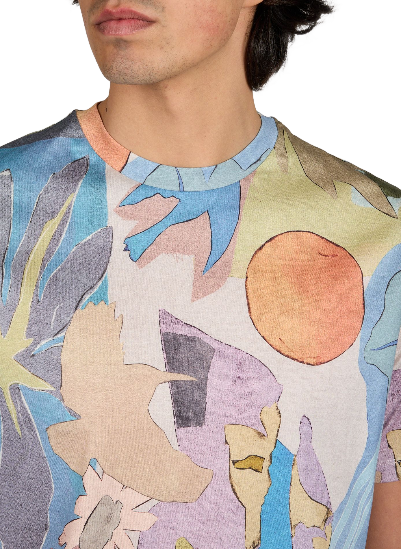 T-shirt droit imprimé en coton PAUL SMITH Bleu