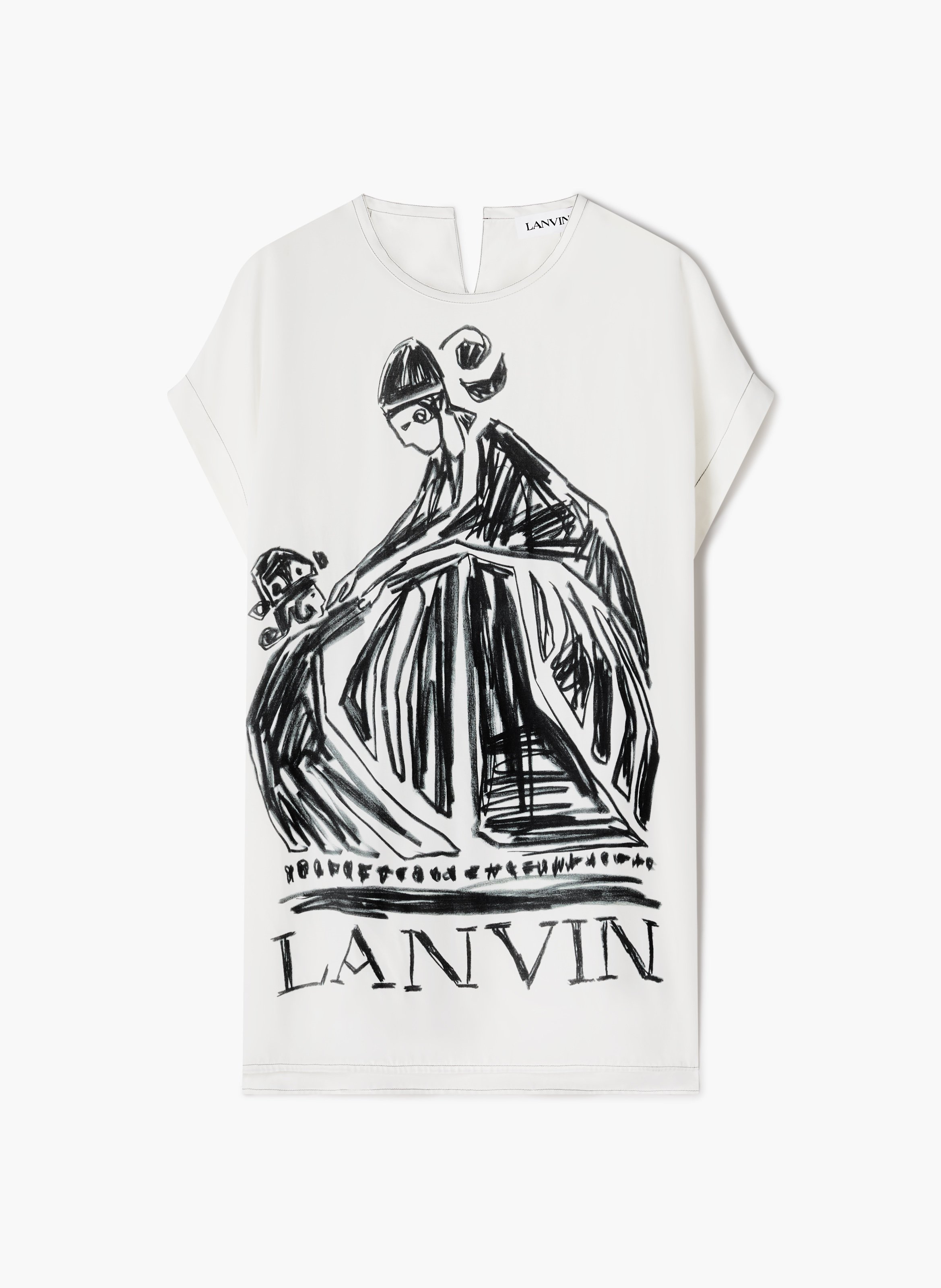 T-shirt imprimé la mère et l'enfant LANVIN Blanc