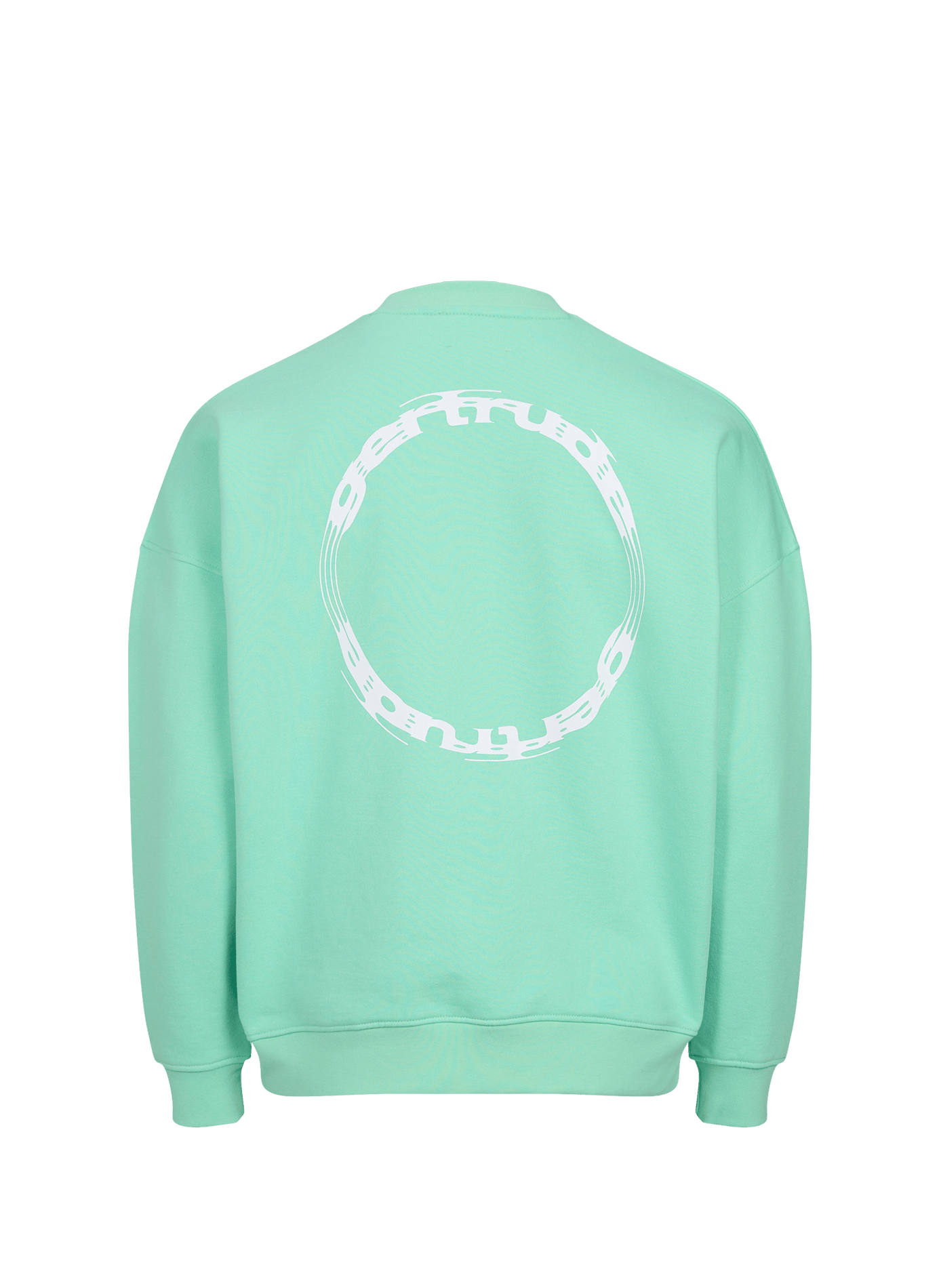 Oversized cotton sweatshirt with printed back GERTRUDE ET GASTON Green