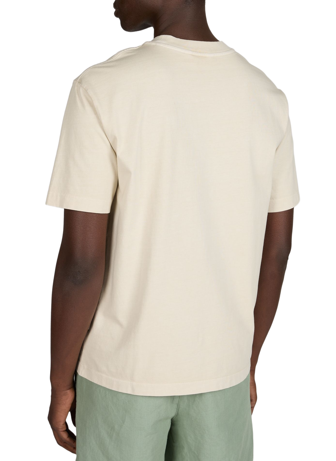 Straight short-sleeved cotton T-shirt MINIMUM Beige