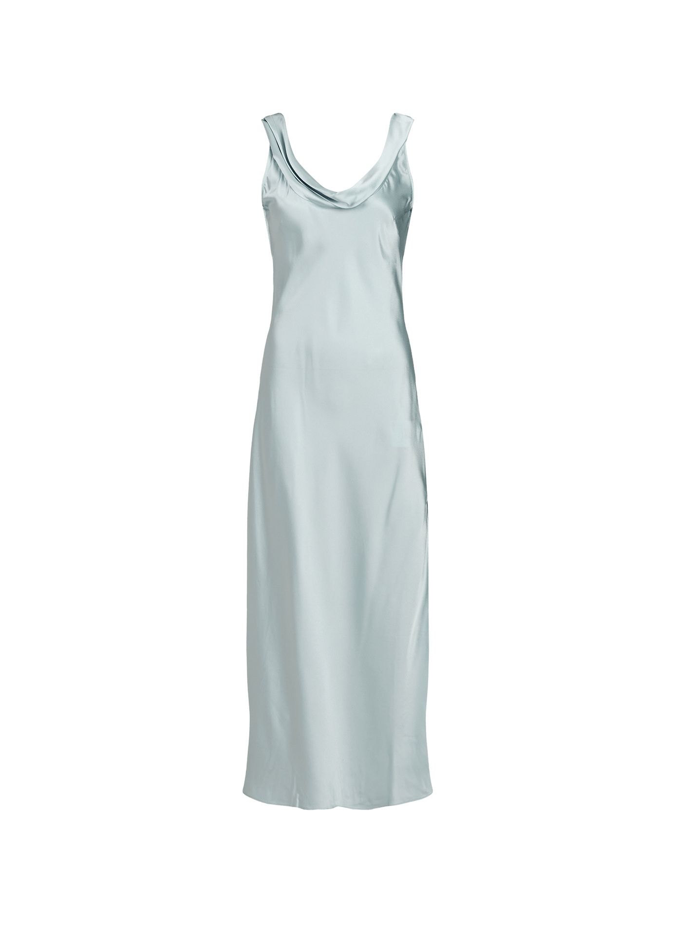 Silk draped collar dress ACNE STUDIOS Blue