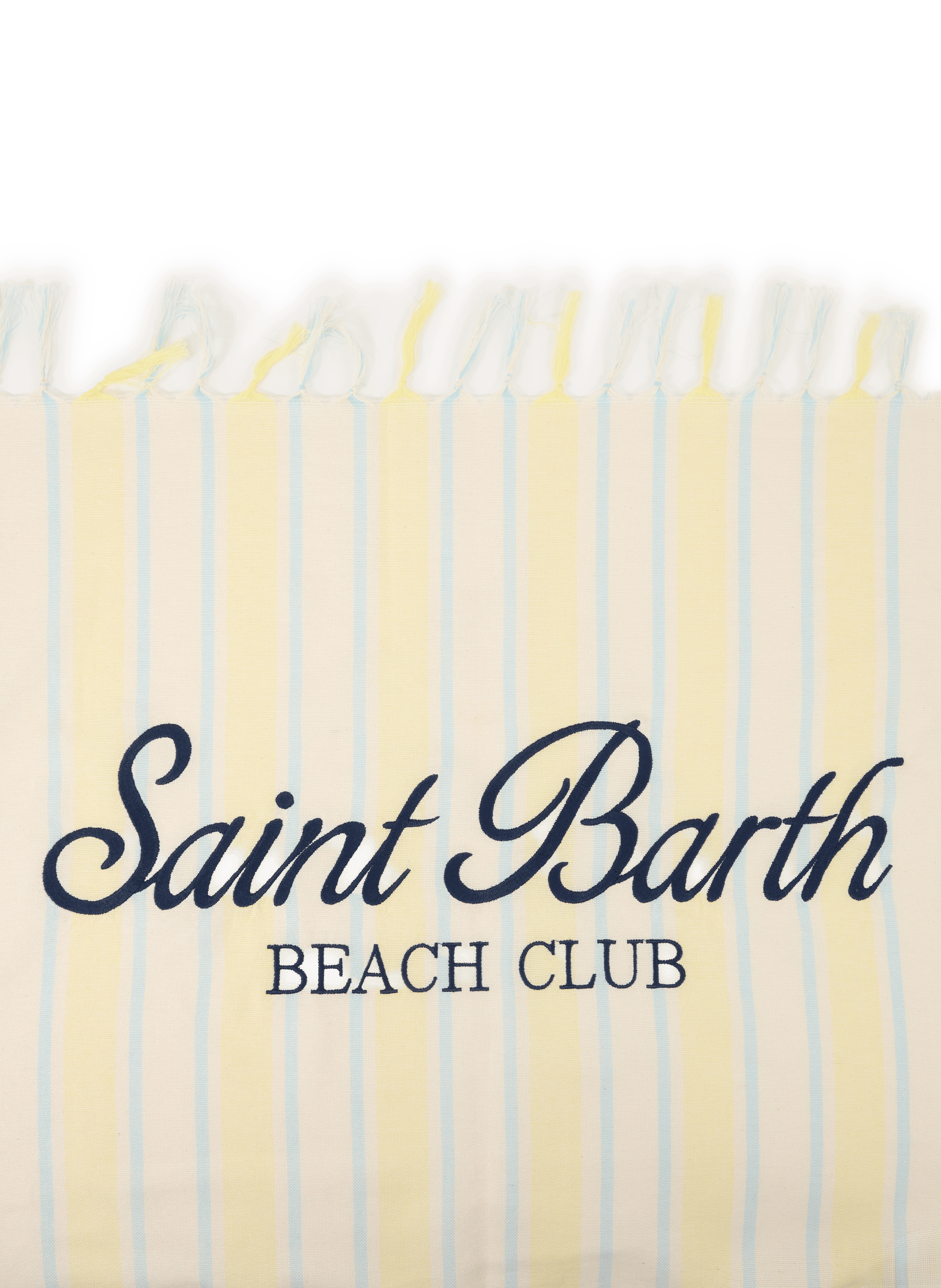 Fouta rayé à logo en coton  MC2 SAINT BARTH Jaune