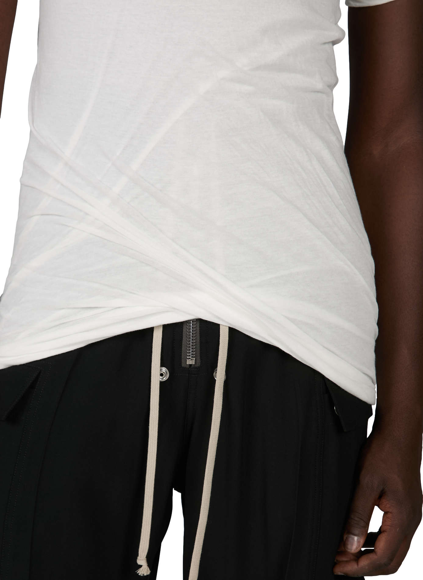 T-shirt droit en coton | Blanc RICK OWENS Homme