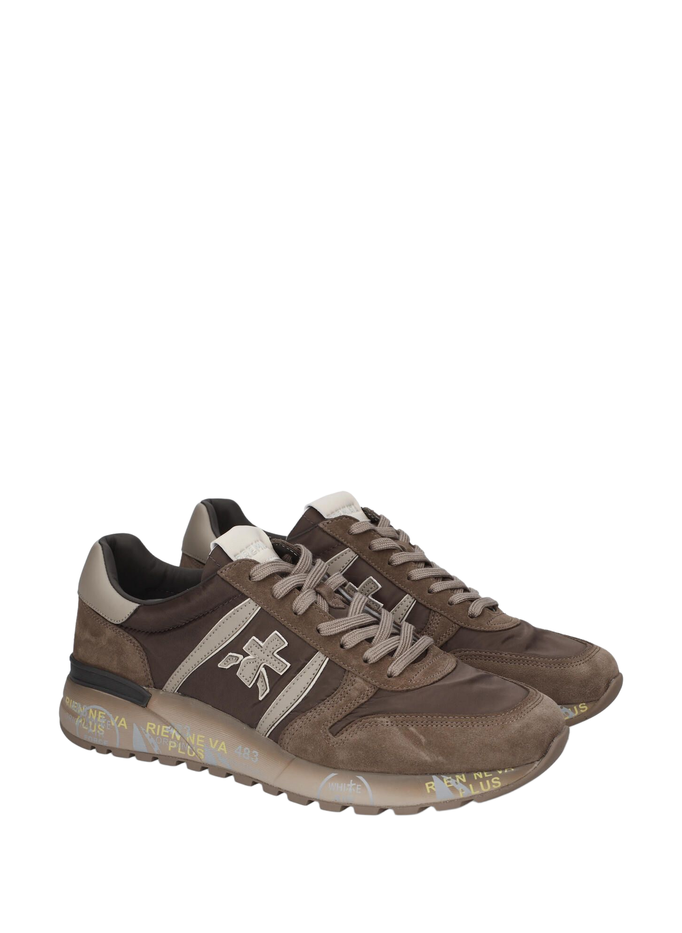 Zapatillas bajas LANDER de dos materiales con cordones PREMIATA Multicolor