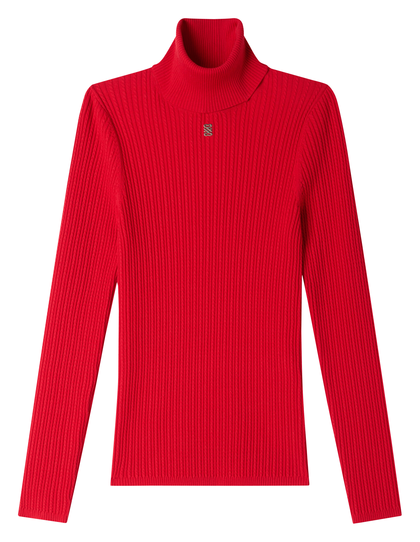 Pull droit col roulé SANDRO Rouge