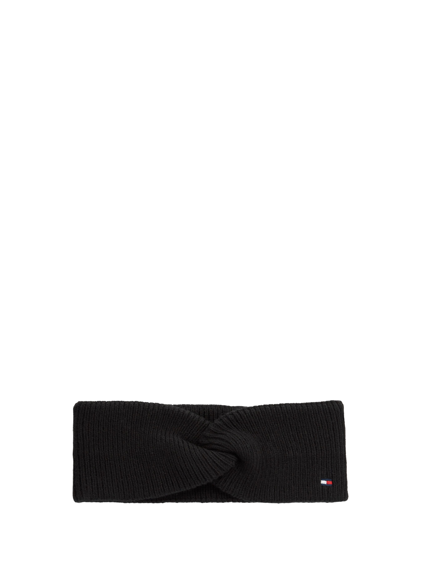 Knitted cotton-blend bandeau TOMMY HILFIGER Black