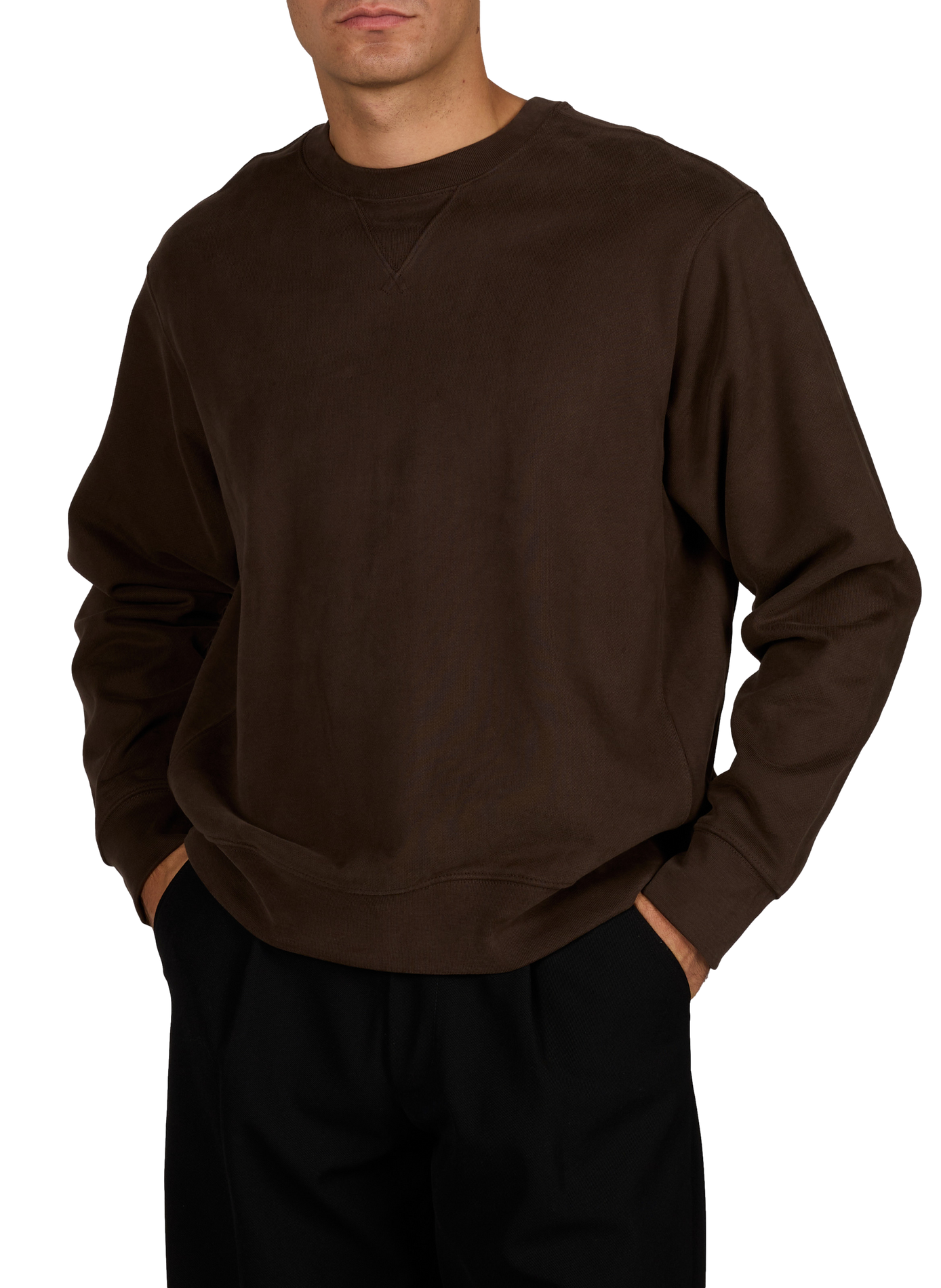 Oversized cotton sweatshirt SELECTED Brown