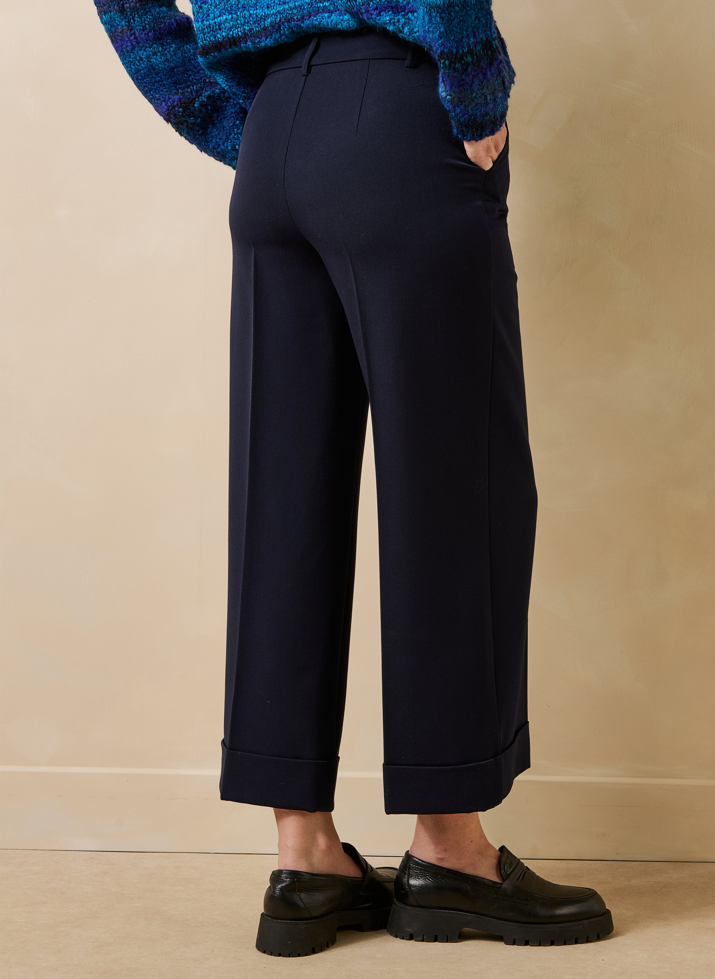Wijde hoge taille broek LA FEE MARABOUTEE Blauw