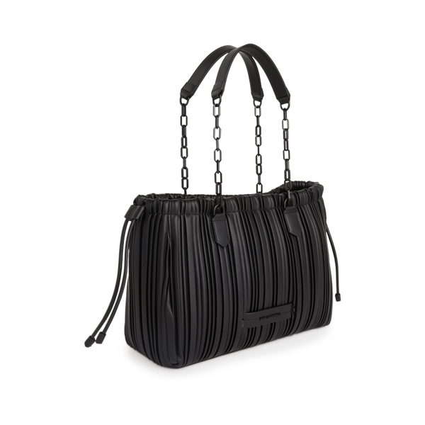 Karl Lagerfeld Pleated-effect Handbag In Black